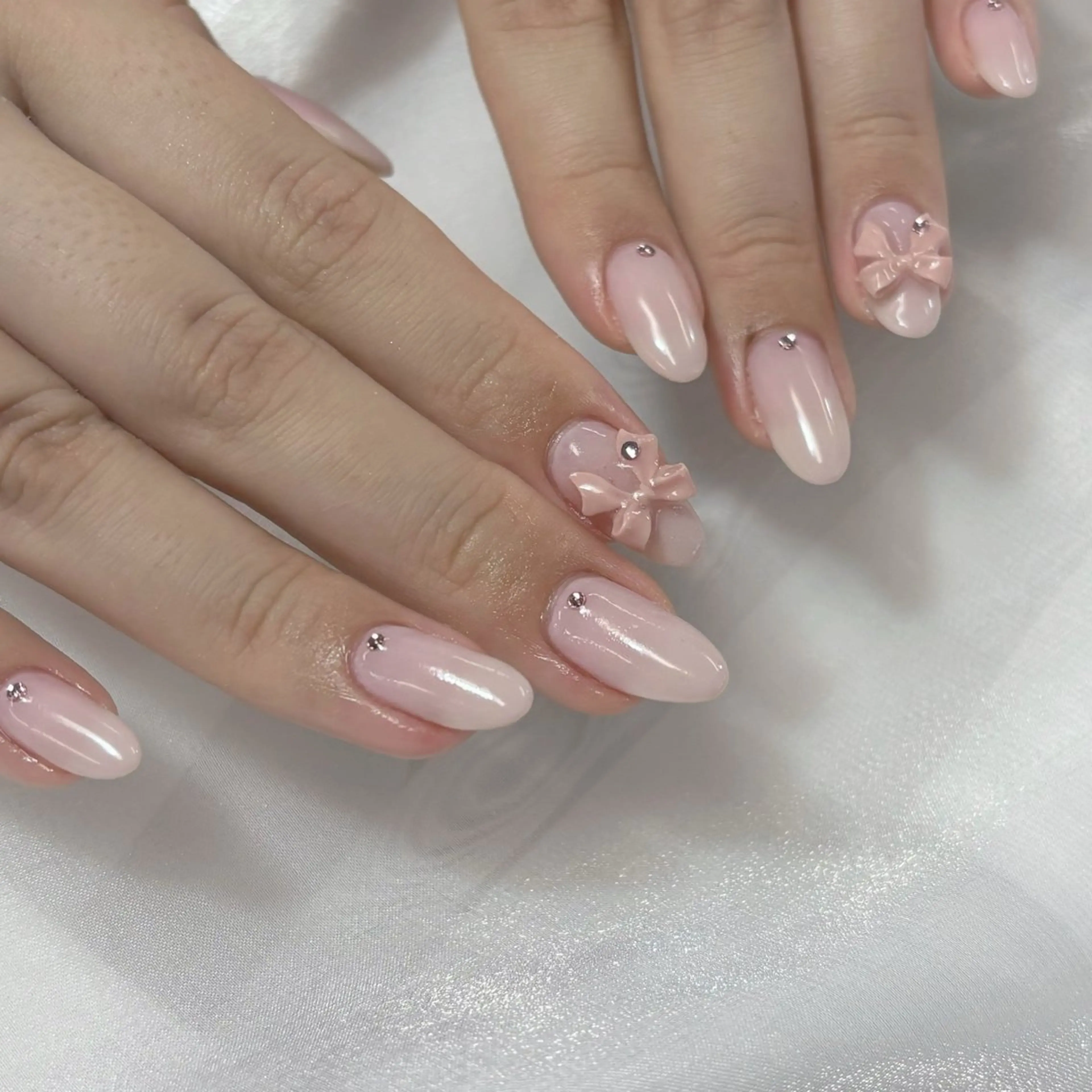 【リピーター様】（オフ・ケア込み）ハンド ワンカラーネイル🍒´-の写真