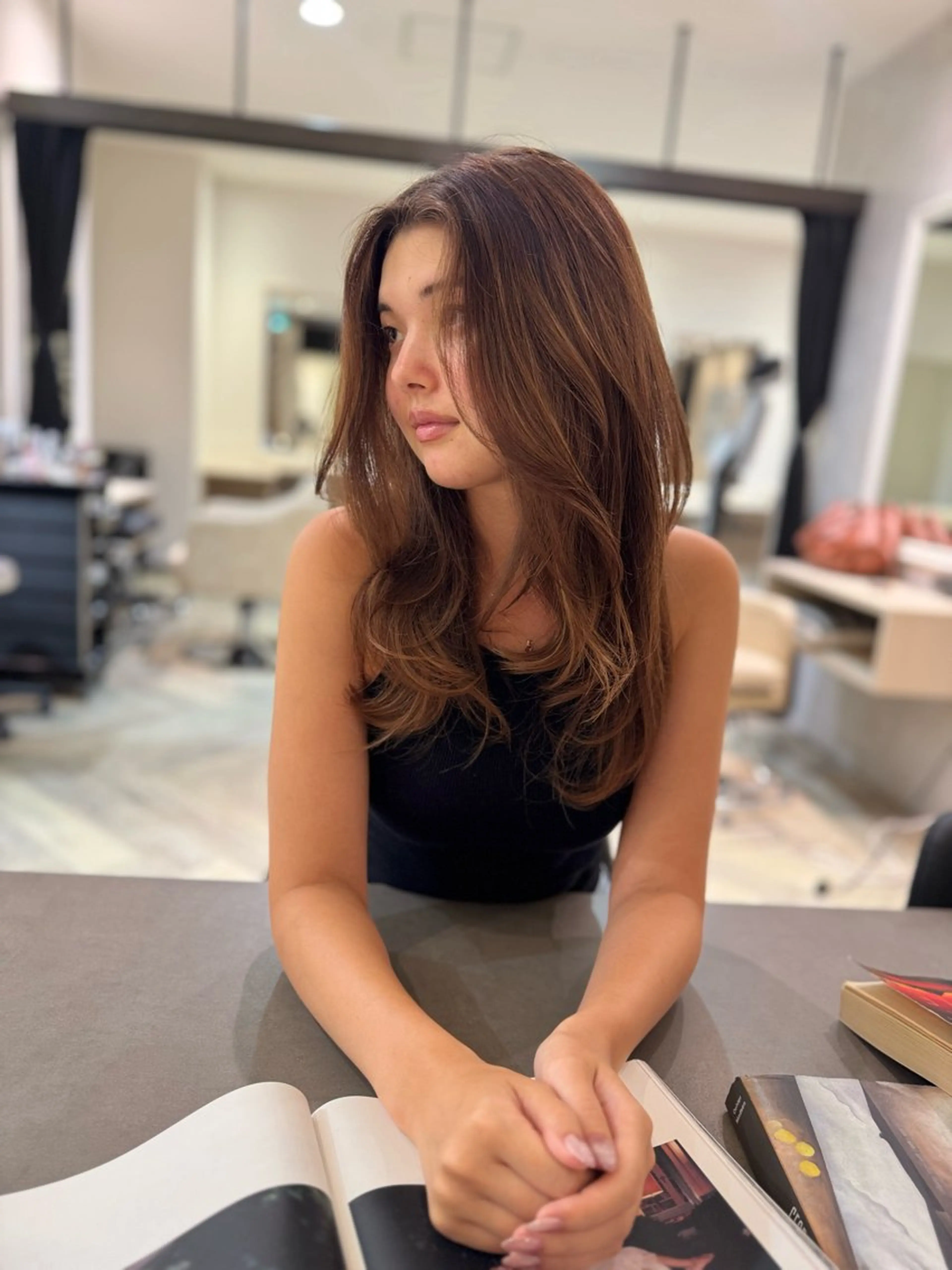 カラー ヘアカラー WARREN  TRICOMI NEWYORK所属・リ パのヘアスタイル