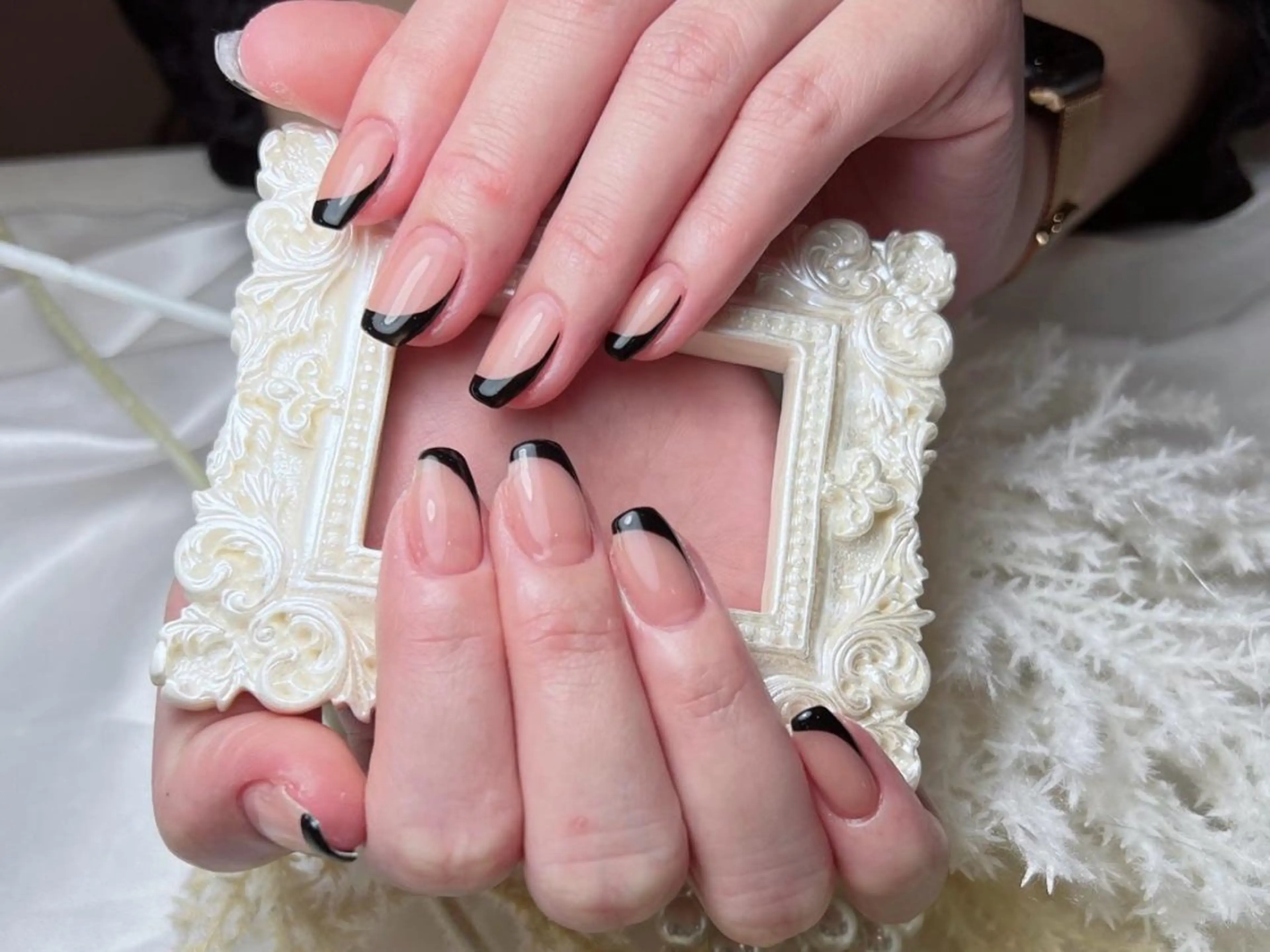 メンズ ネイル アートネイル フレンチネイル ジェルネイル キラキラネイル パラジェル ハンドネイル Bloom スカルプ専門店のネイルデザイン