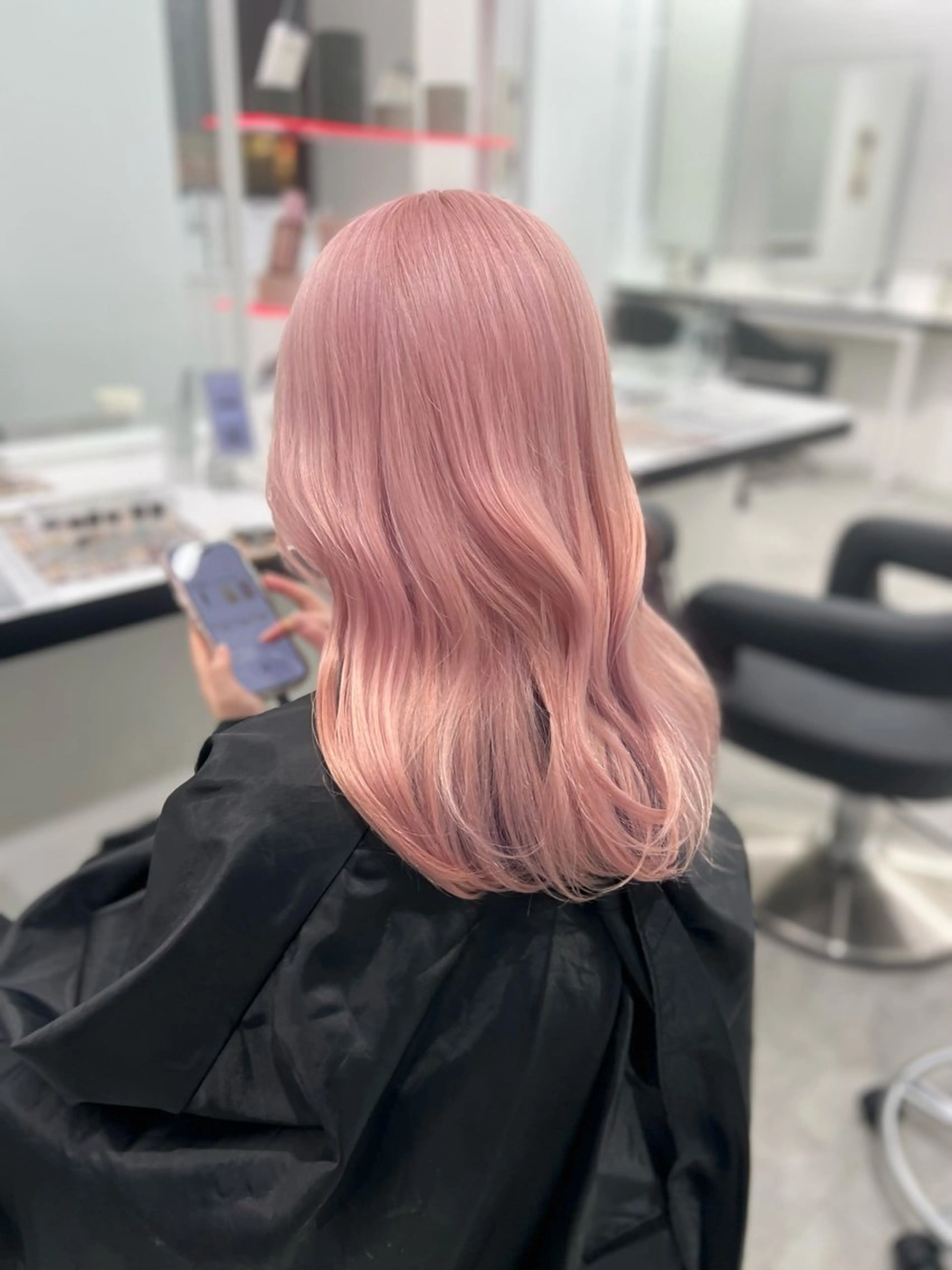 セミロング ヘアカラー 透明感ベージュ 🎀Sayaka🎀のヘアスタイル