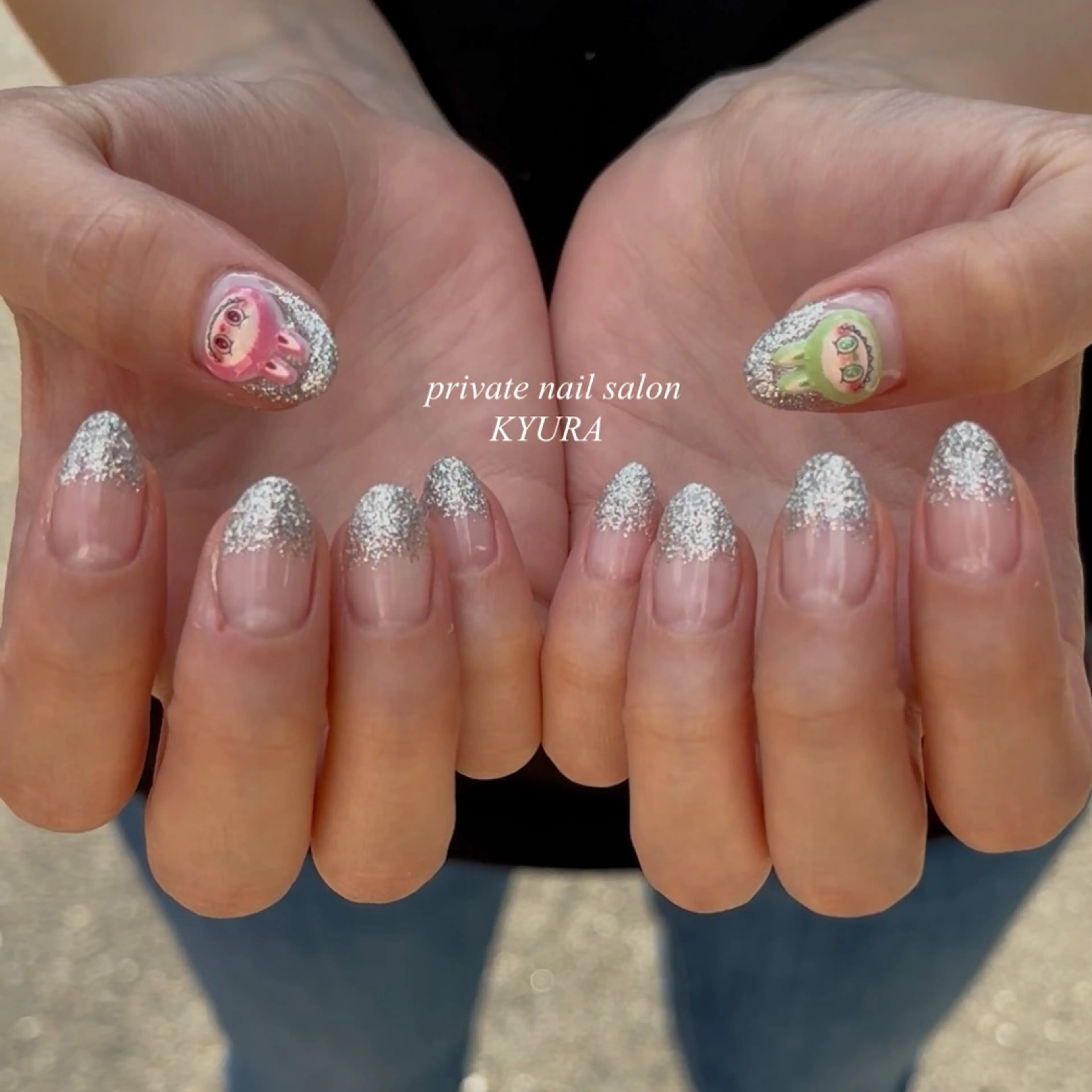 ネイル ラメ(グリッター) ラメグラデーション 大東市ネイルサロン 【KYURA】ｷｭﾗのネイルデザイン