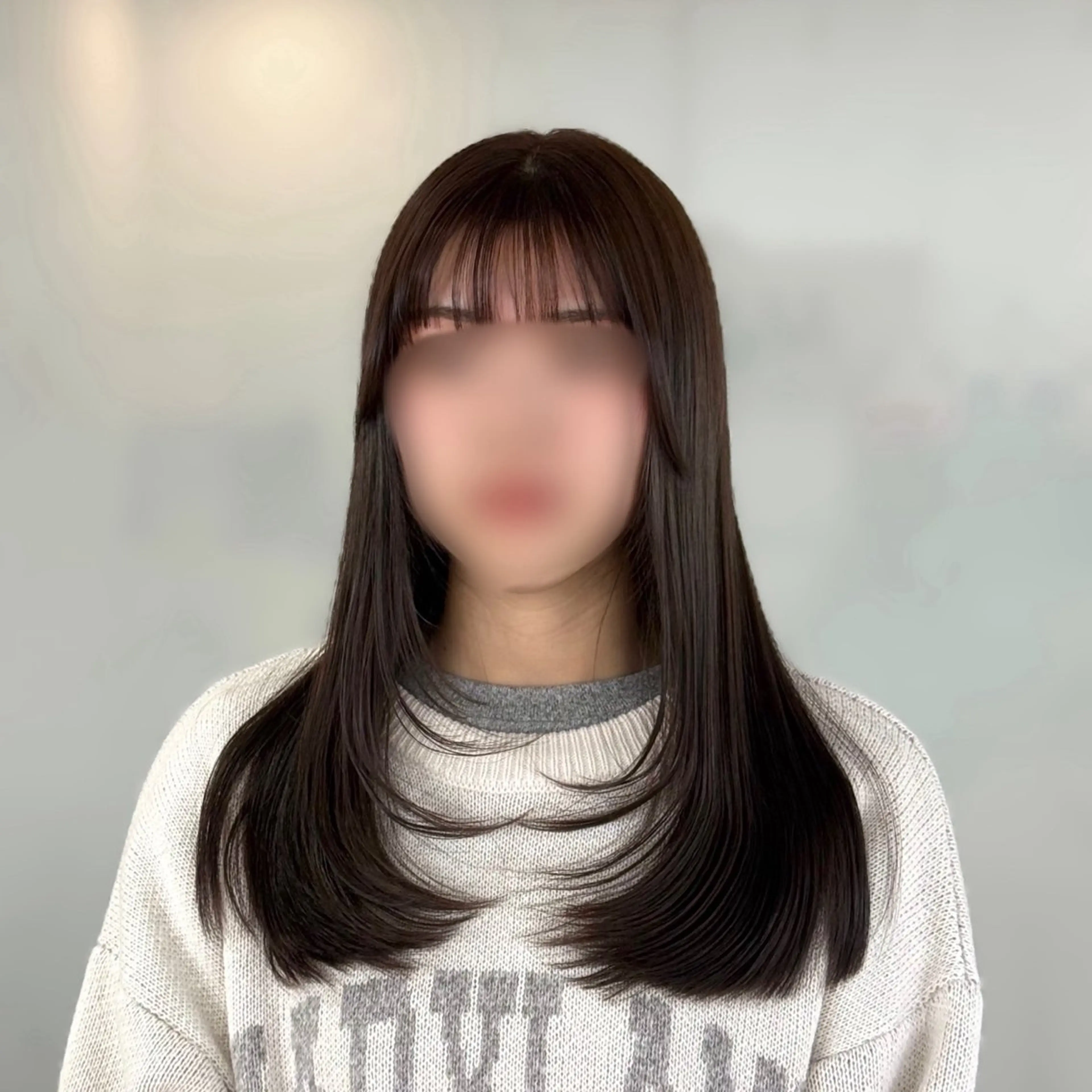 ミディアム カラー カット ヘアカラー 縮毛矯正 3tuba Nahoのヘアスタイル