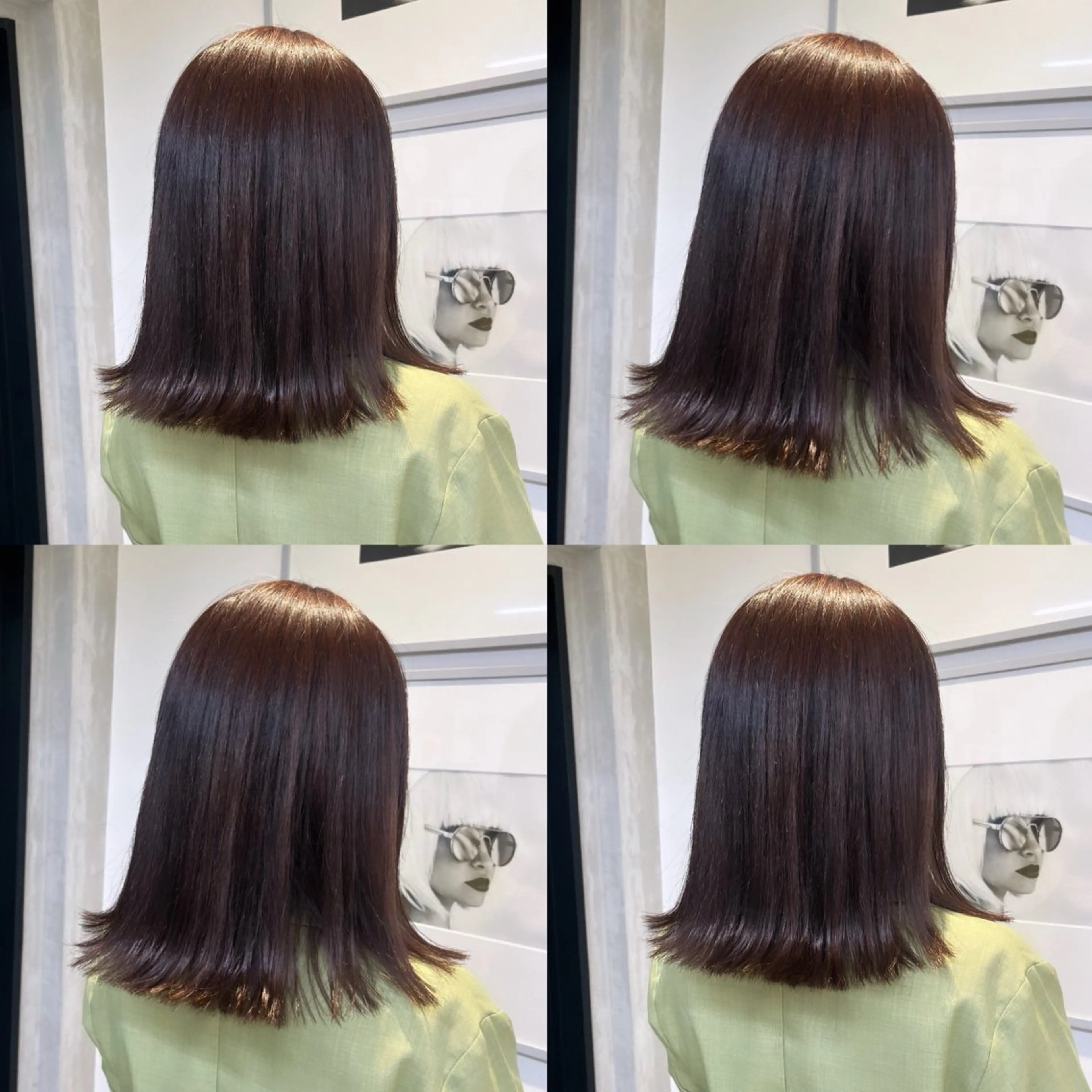 ミディアム カラー ベージュカラー ブラウンカラー ブラウンベージュ ショコラブラウン 透明感カラー カット ヘアカラー トリートメント ヘッドスパ ヘアセット カジュアルを女っぽく 𝗮𝘆𝗮𝗰𝗼のヘアスタイル