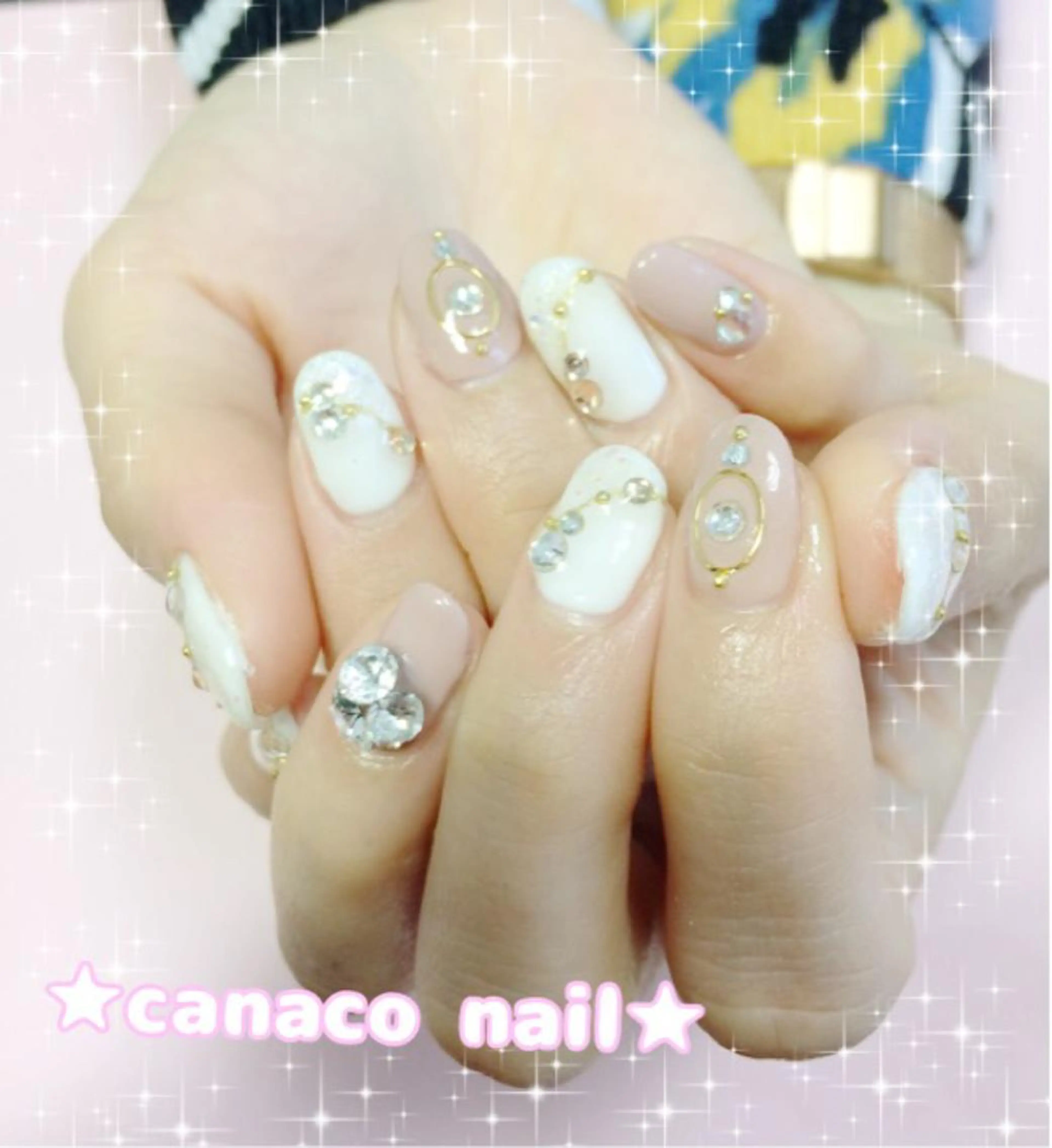 ネイル ストーンネイル Felice所属・ベテランネイル cnc  nailのネイルデザイン