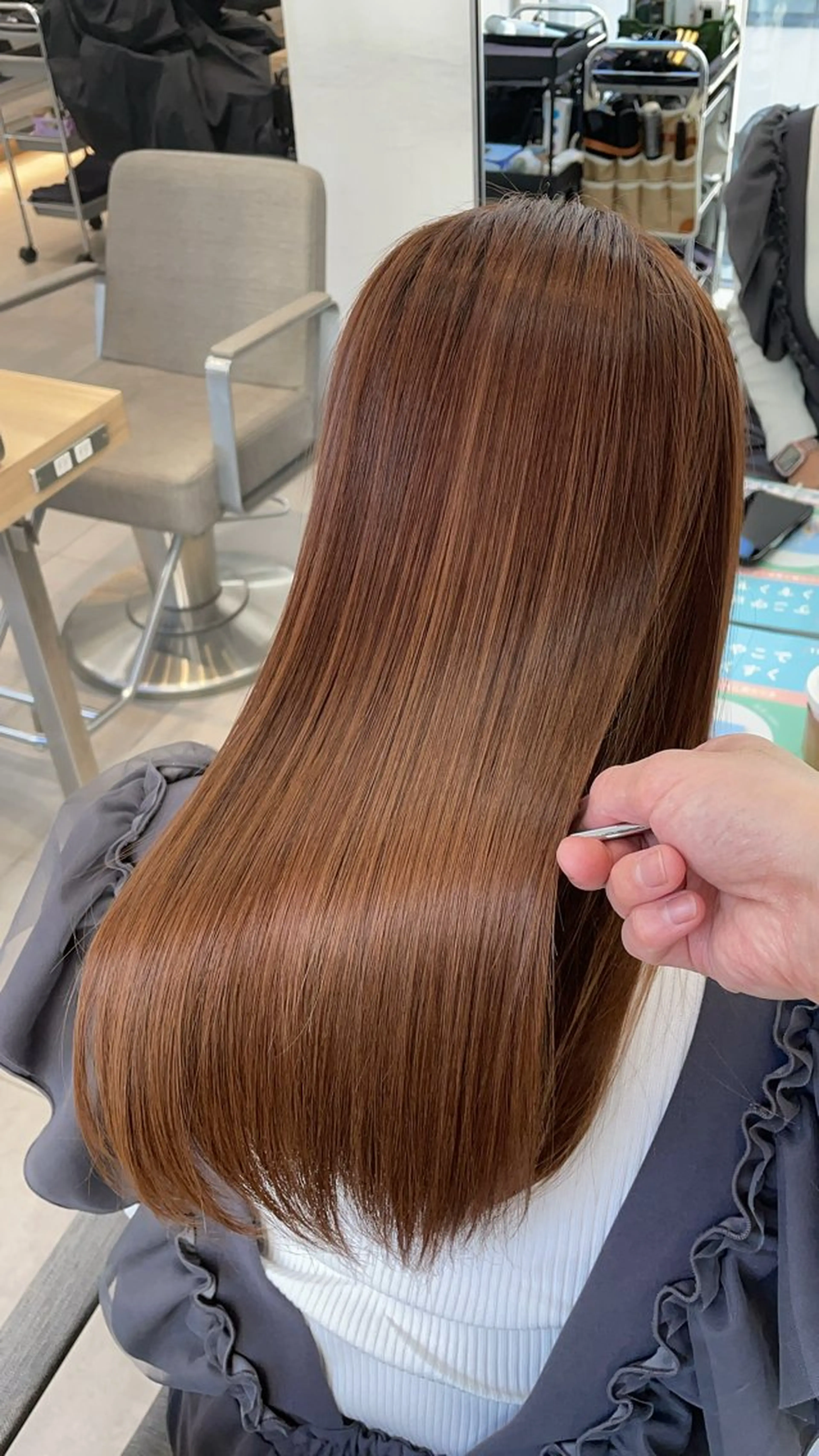 ロング カット 縮毛矯正 トリートメント ヘッドスパ ✨髪質改善✨美髪 矯正🫧小泉のヘアスタイル