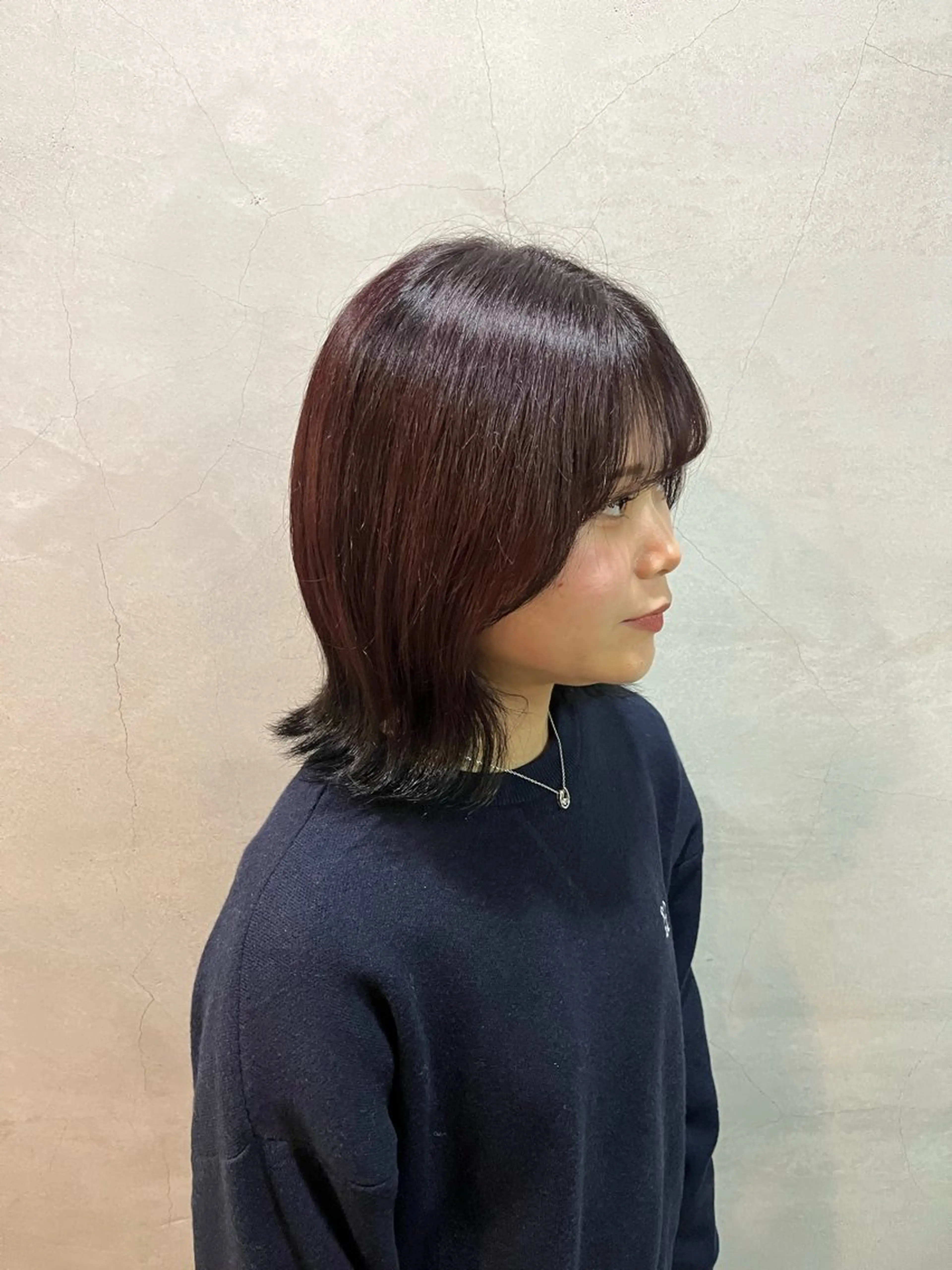 ミディアム カラー ヘアカラー 山根 桜のヘアスタイル