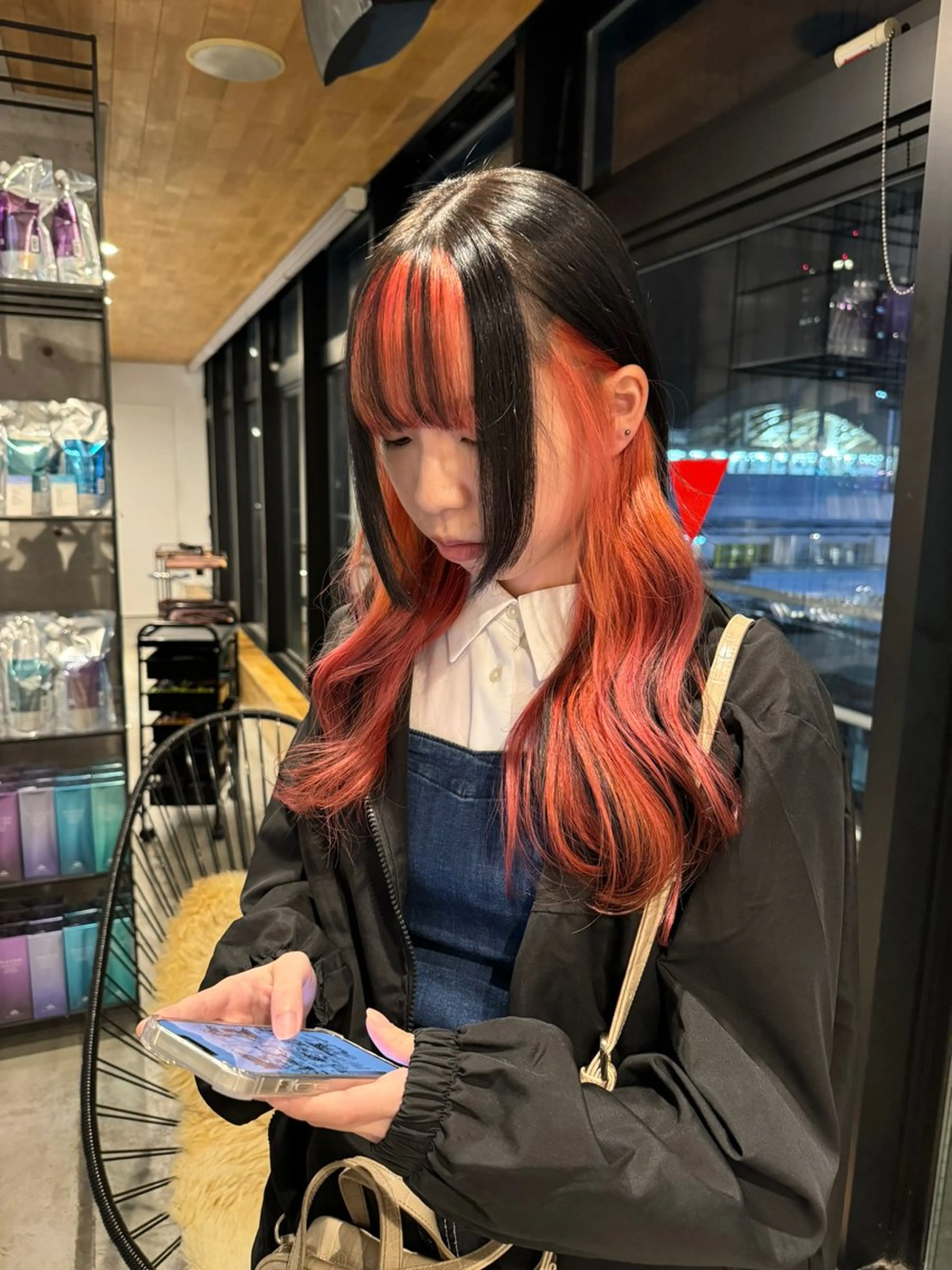 ロング カット ヘアカラー トリートメント ベージュカラー/新潟 カラー特化/落合優吾のヘアスタイル