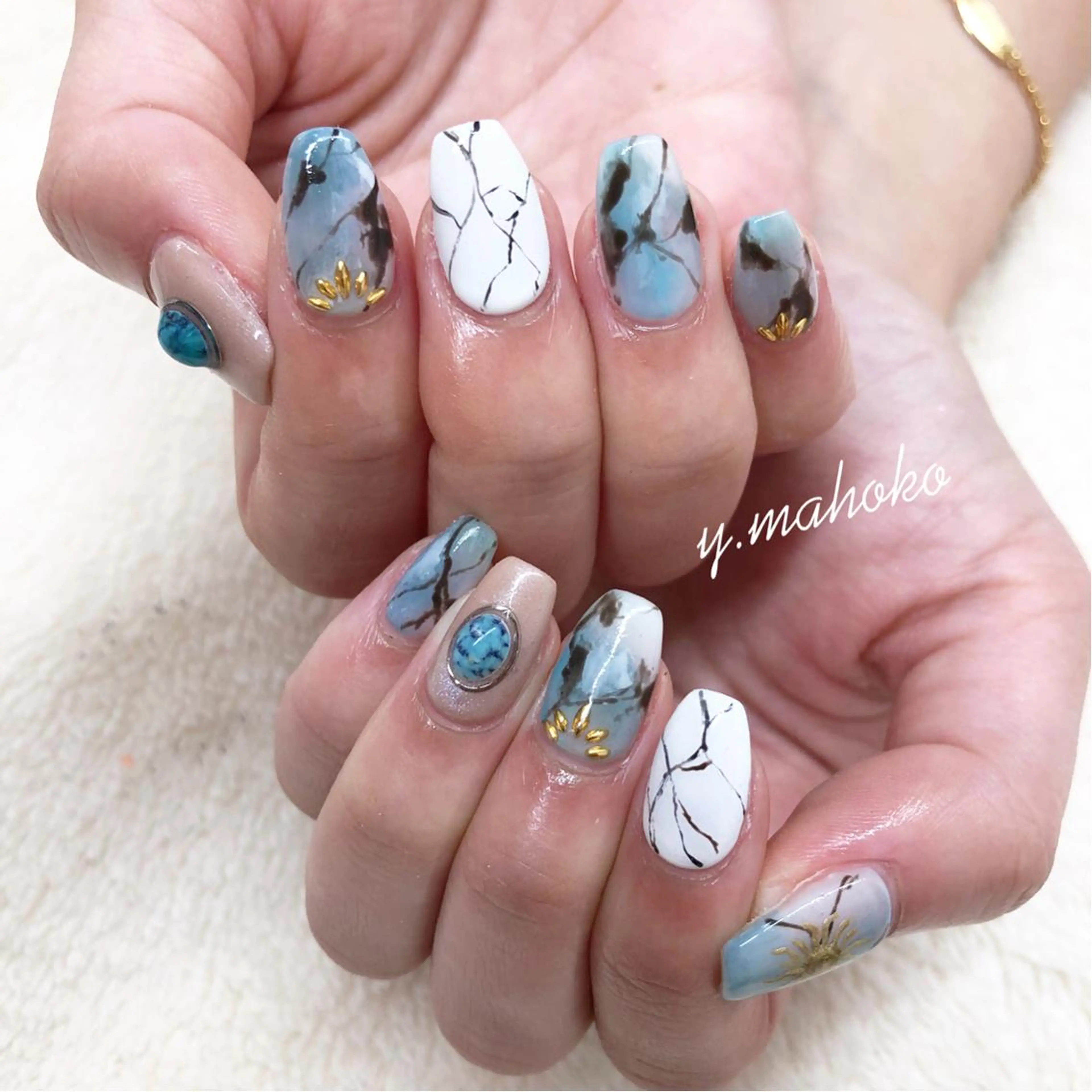 ネイル ハンドネイル She nail studio 原宿所属・パラジェル有/ スカルプ/mahoのネイルデザイン