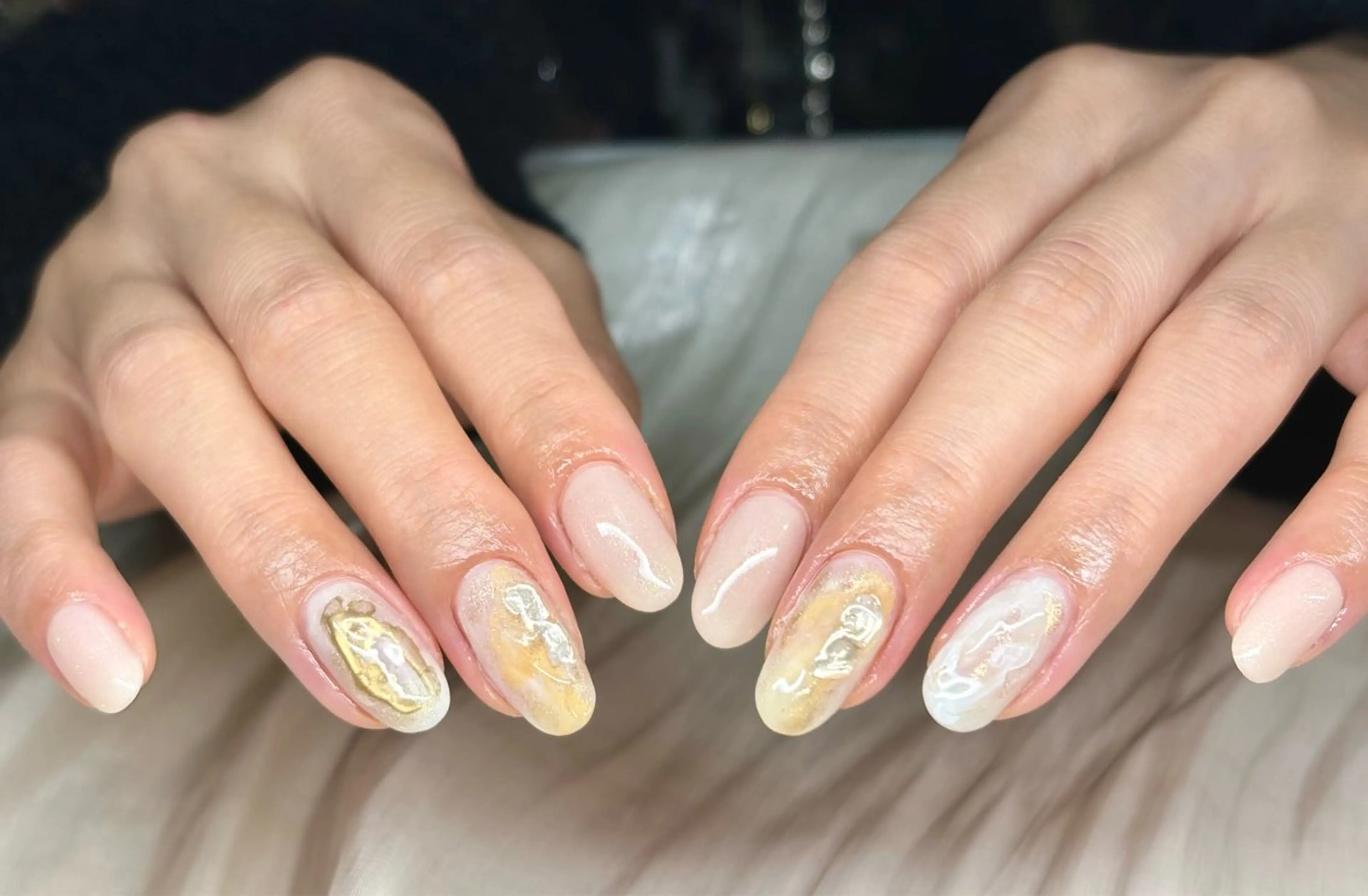 ネイル ニュアンスネイル ハンドネイル ハンドケア N.KIRARI hanaのネイルデザイン