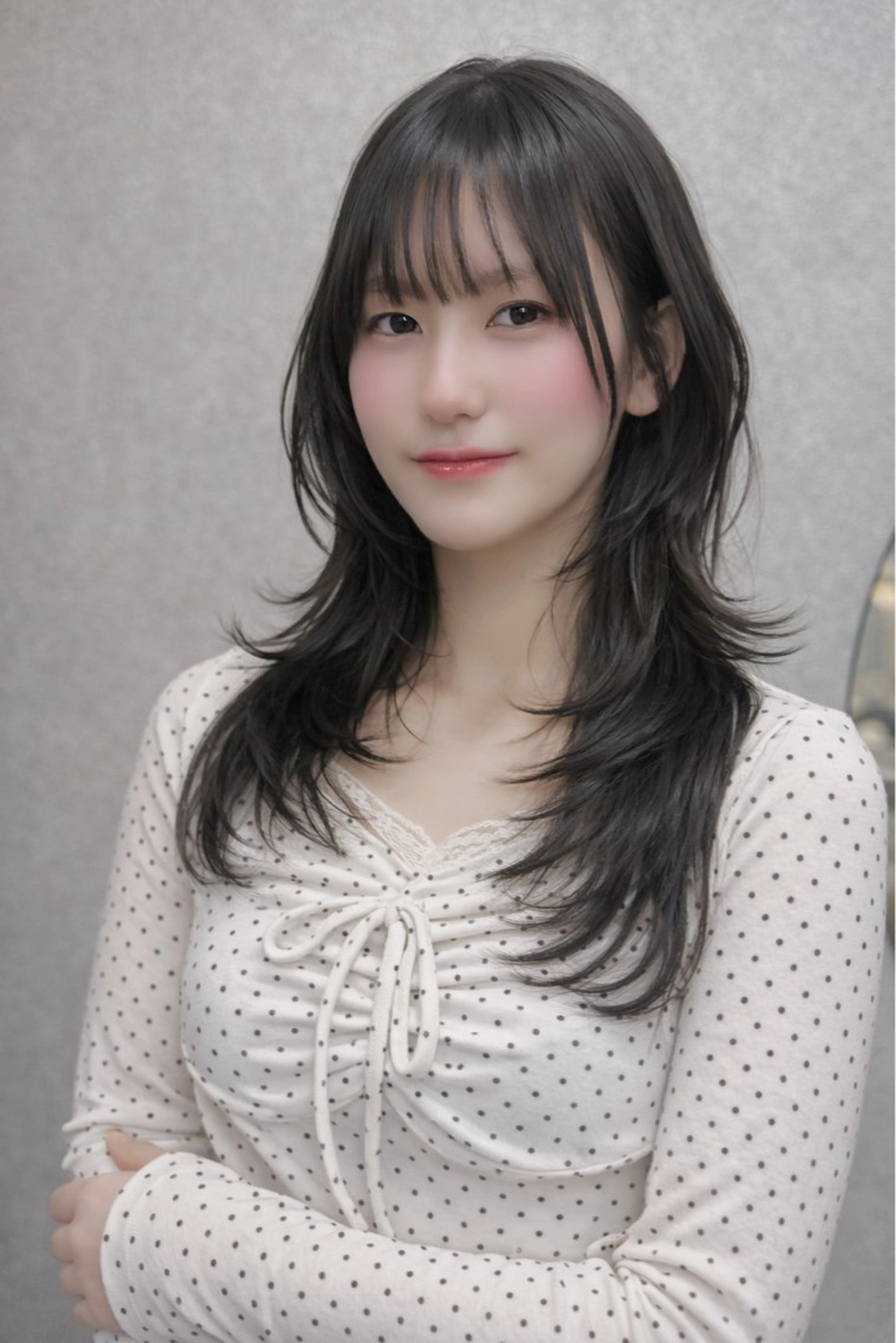 ロング カラー ハッシュカット AIRI layer cut hairのヘアスタイル