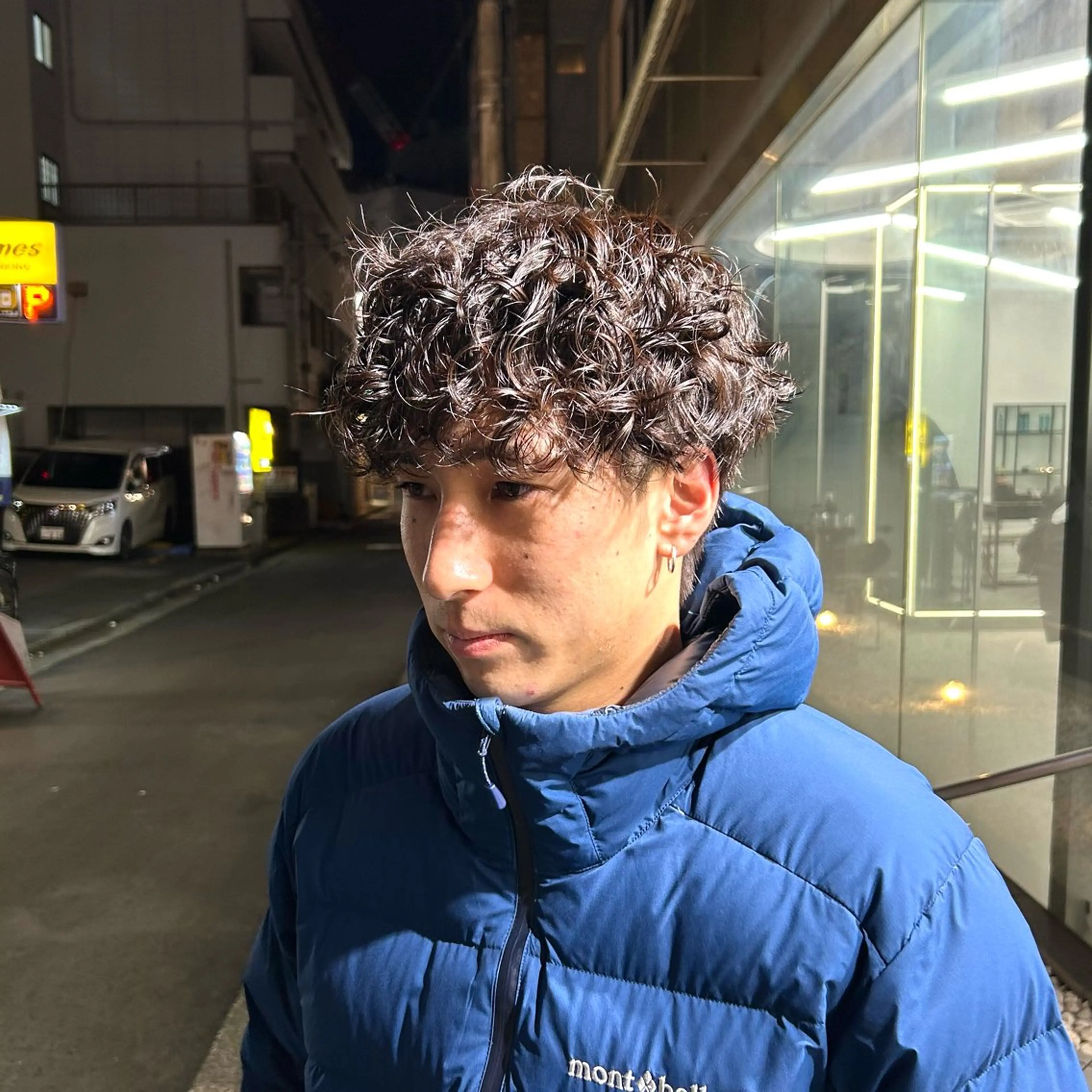 ショート パーマ メンズ メンズパーマ プードルパーマ プードルパーマ 透明感ハイトーン特化 /ケアブリーチ/莉駒のヘアスタイル