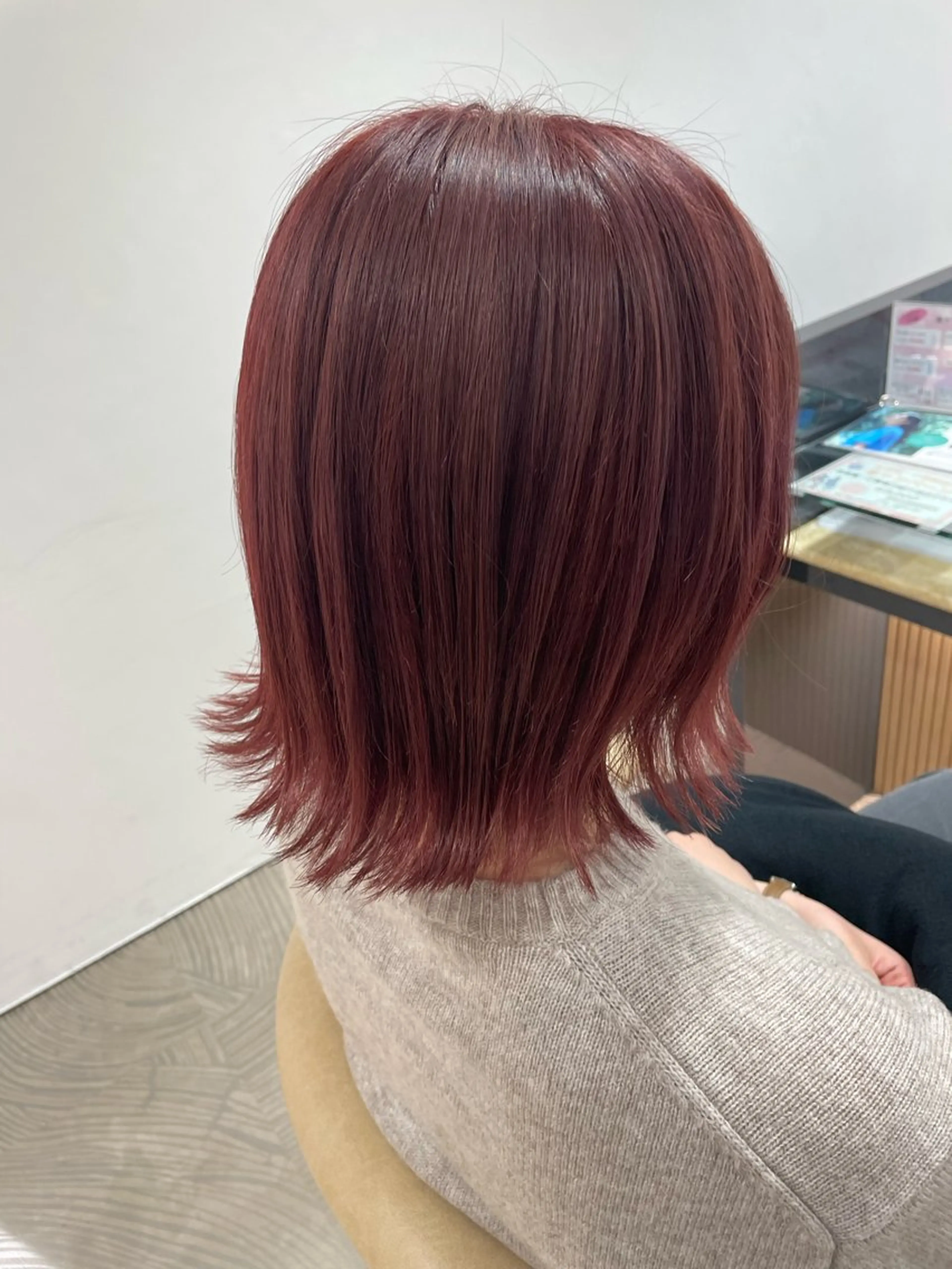 カラー ブリーチ レッドカラー ヘアカラー 韓国風/亀之園 涼のヘアスタイル