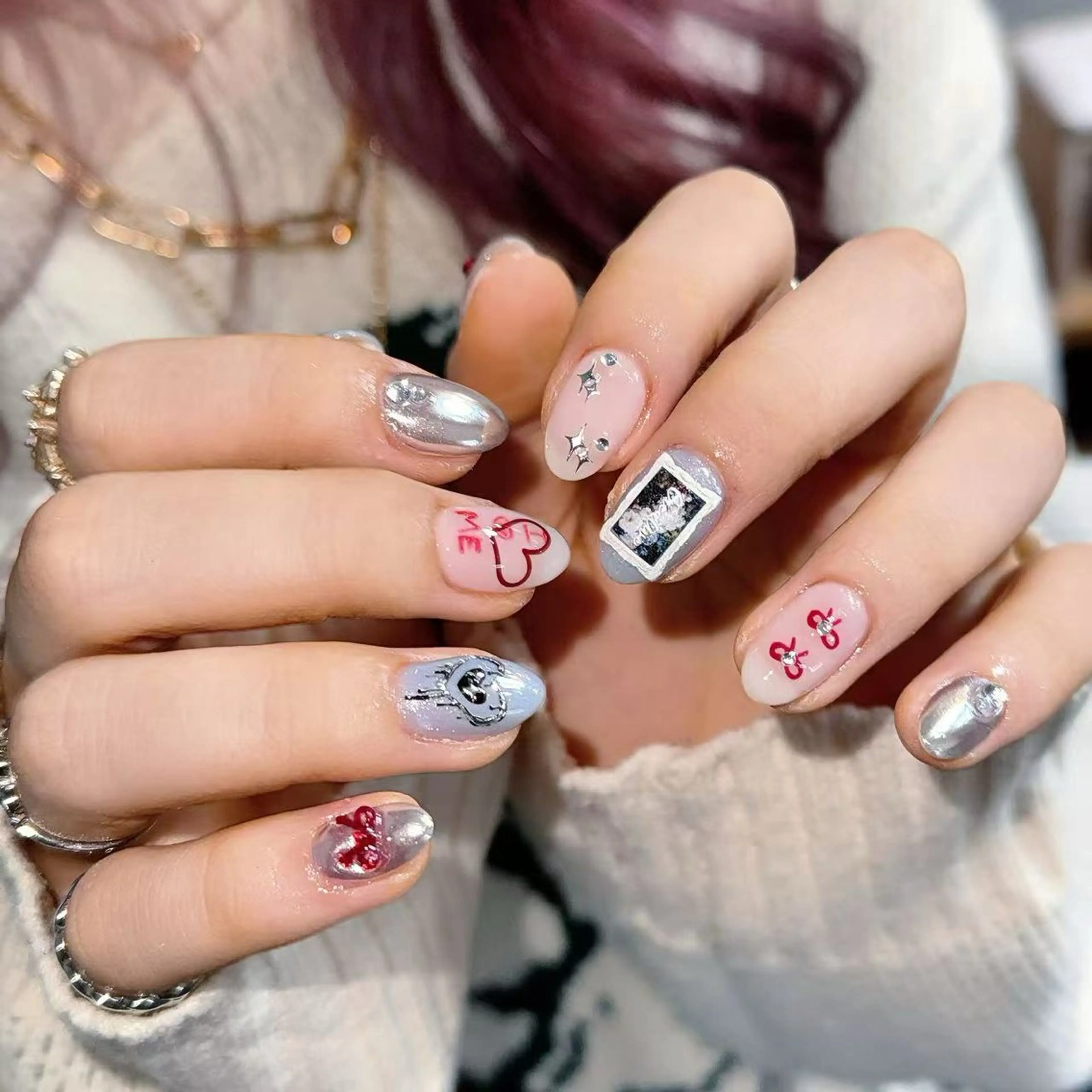 ネイル ハンドネイル ハンドケア 🎀NAIL🎀 AI🪄︎︎◝✩のネイルデザイン
