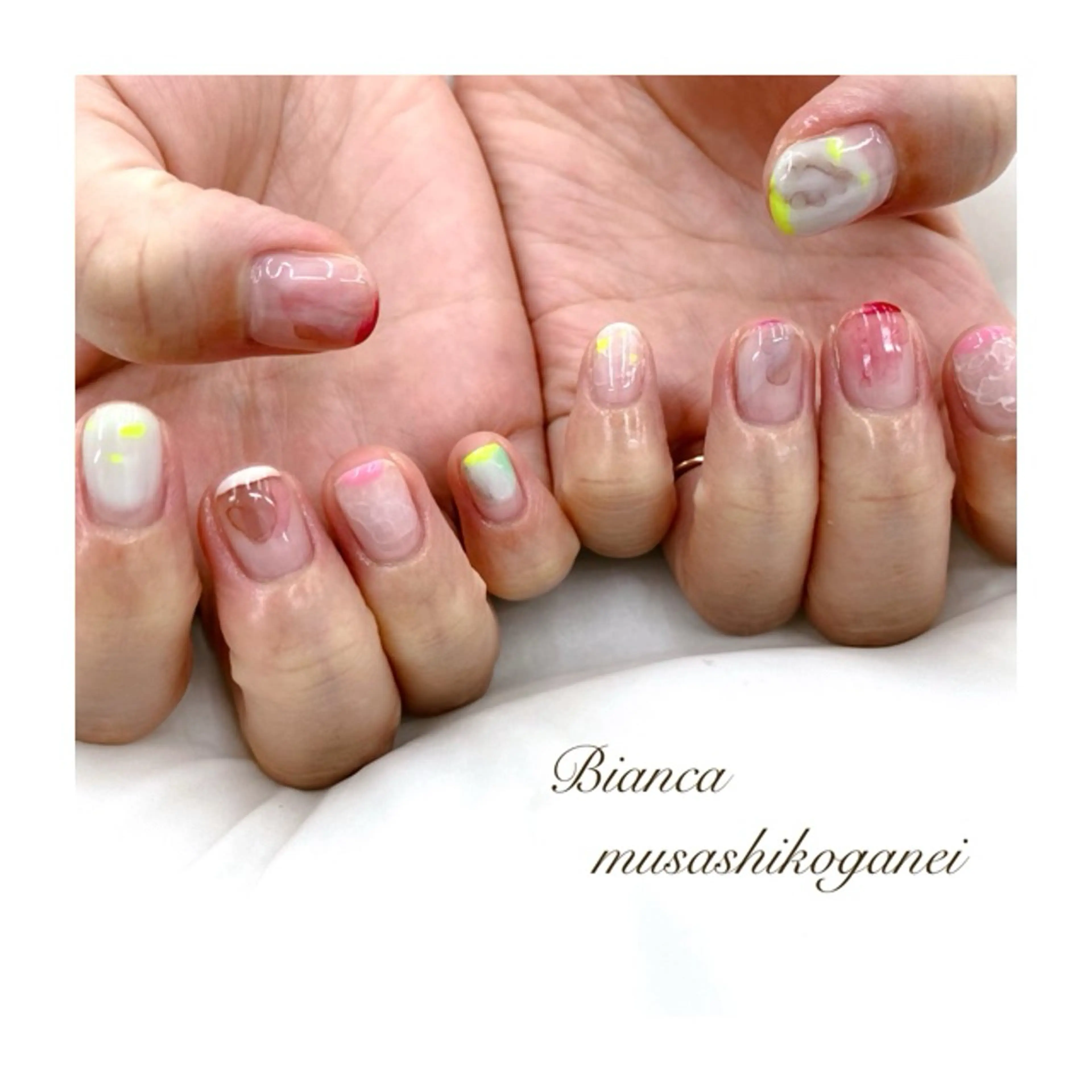 ネイル ハンドネイル Bianca 武蔵小金井　しぎはらのネイルデザイン