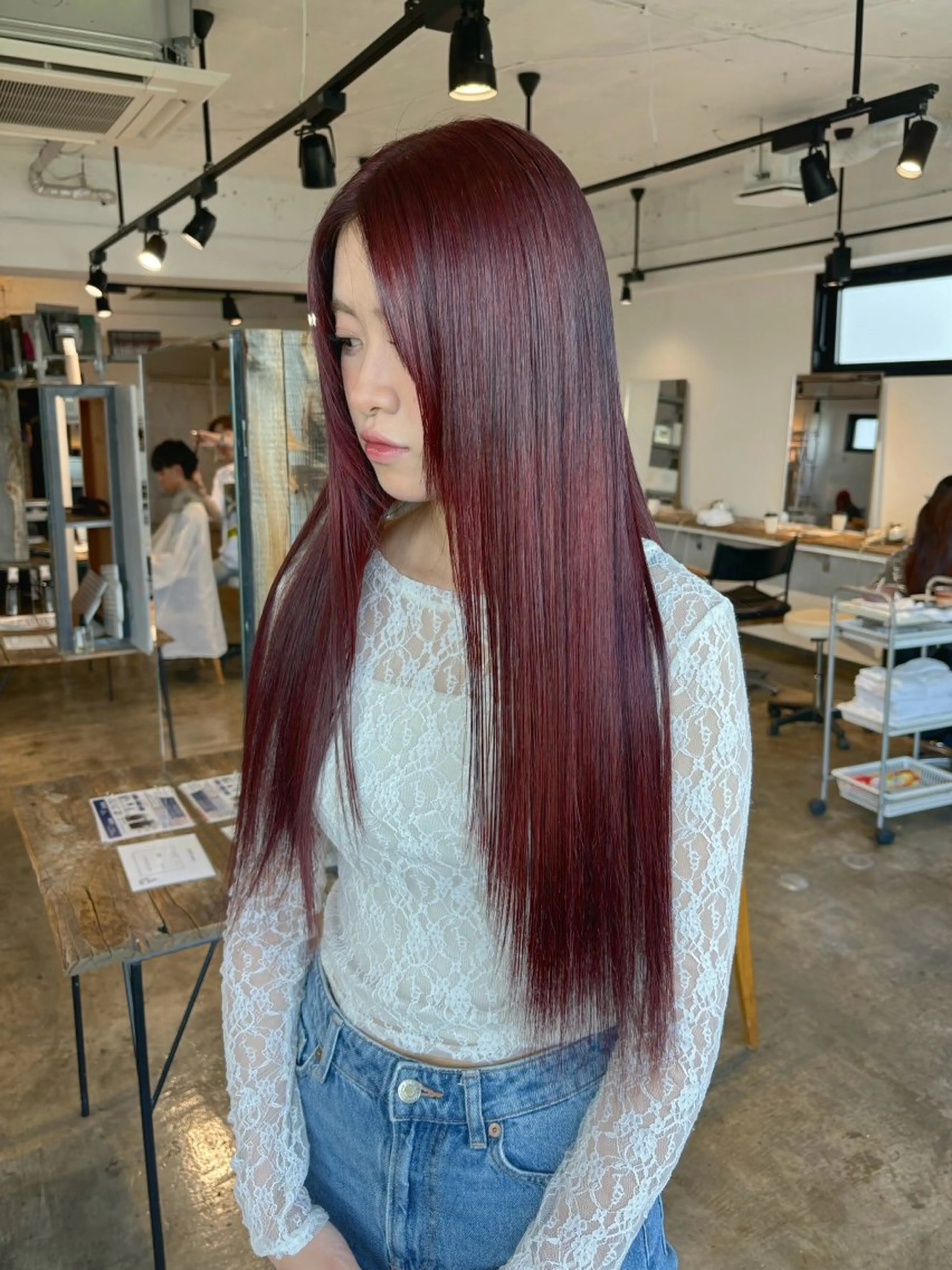 ロング カラー ブリーチ ケアカラー ダブルカラー ブリーチなしカラー ピンクカラー 暖色カラー🍒 ケアブリーチ/akiのヘアスタイル