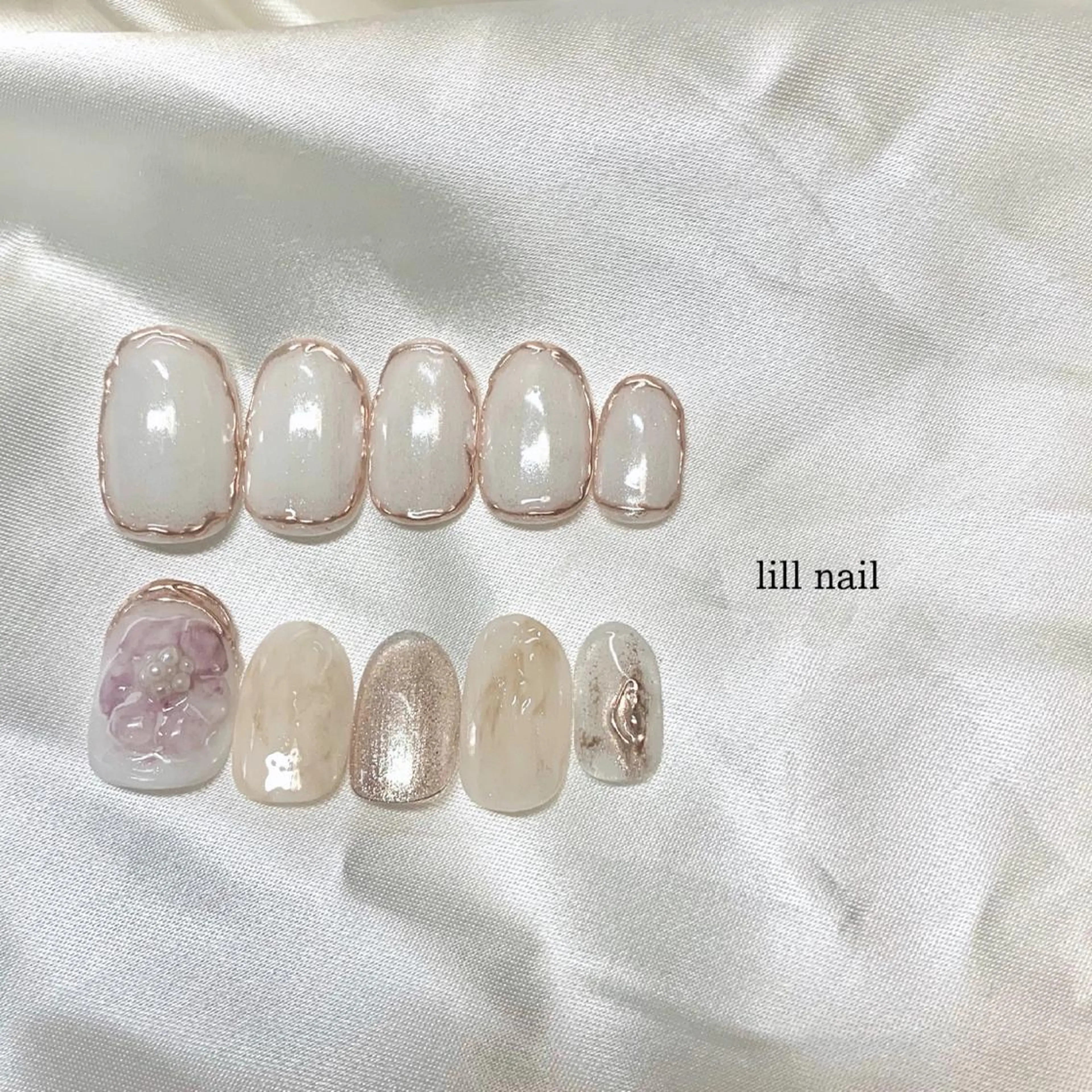 ミディアム pllia beautyのネイルデザイン