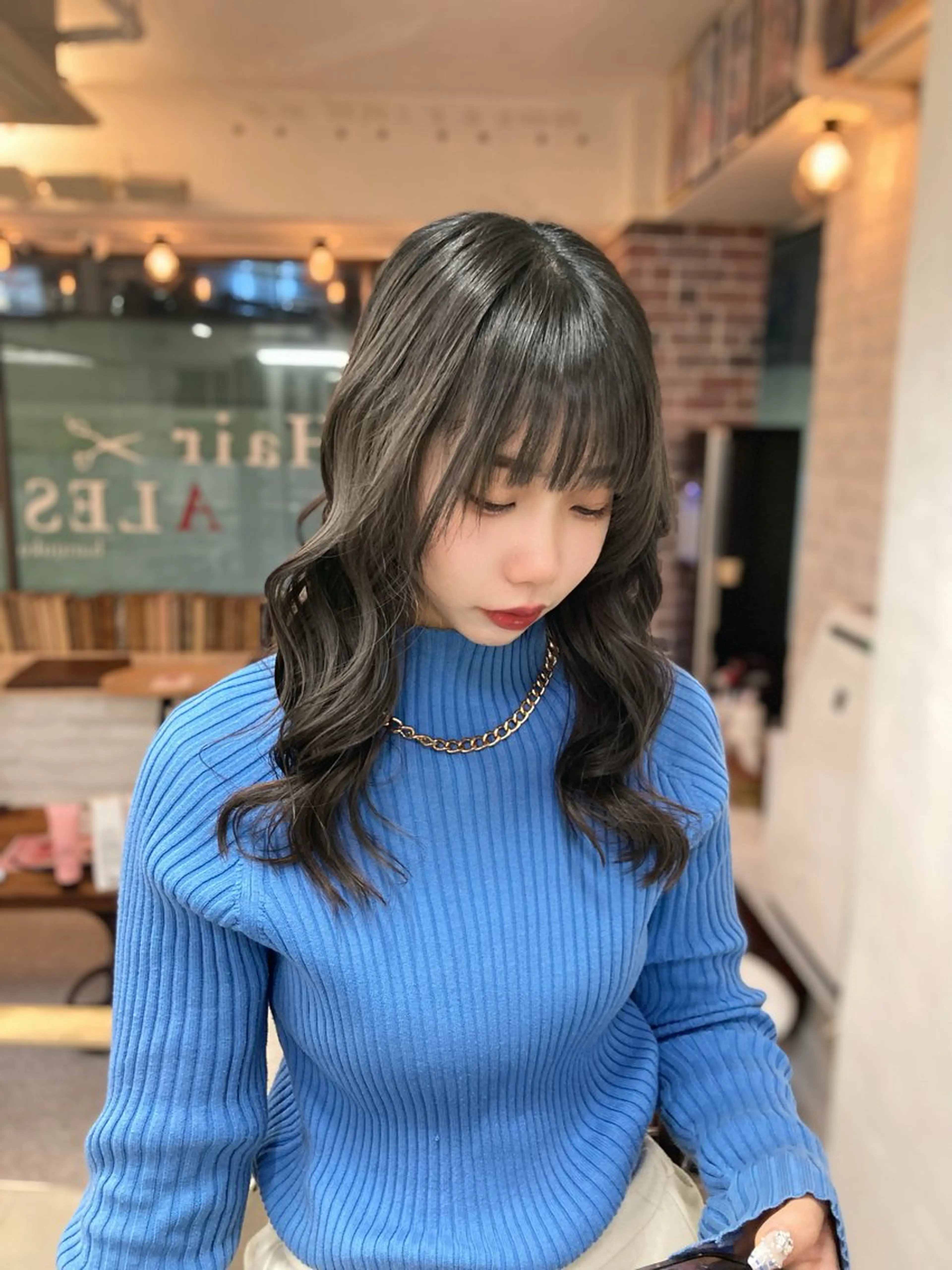 セミロング カラー エクステ ウルフレイヤー エクステ/kokiのヘアスタイル