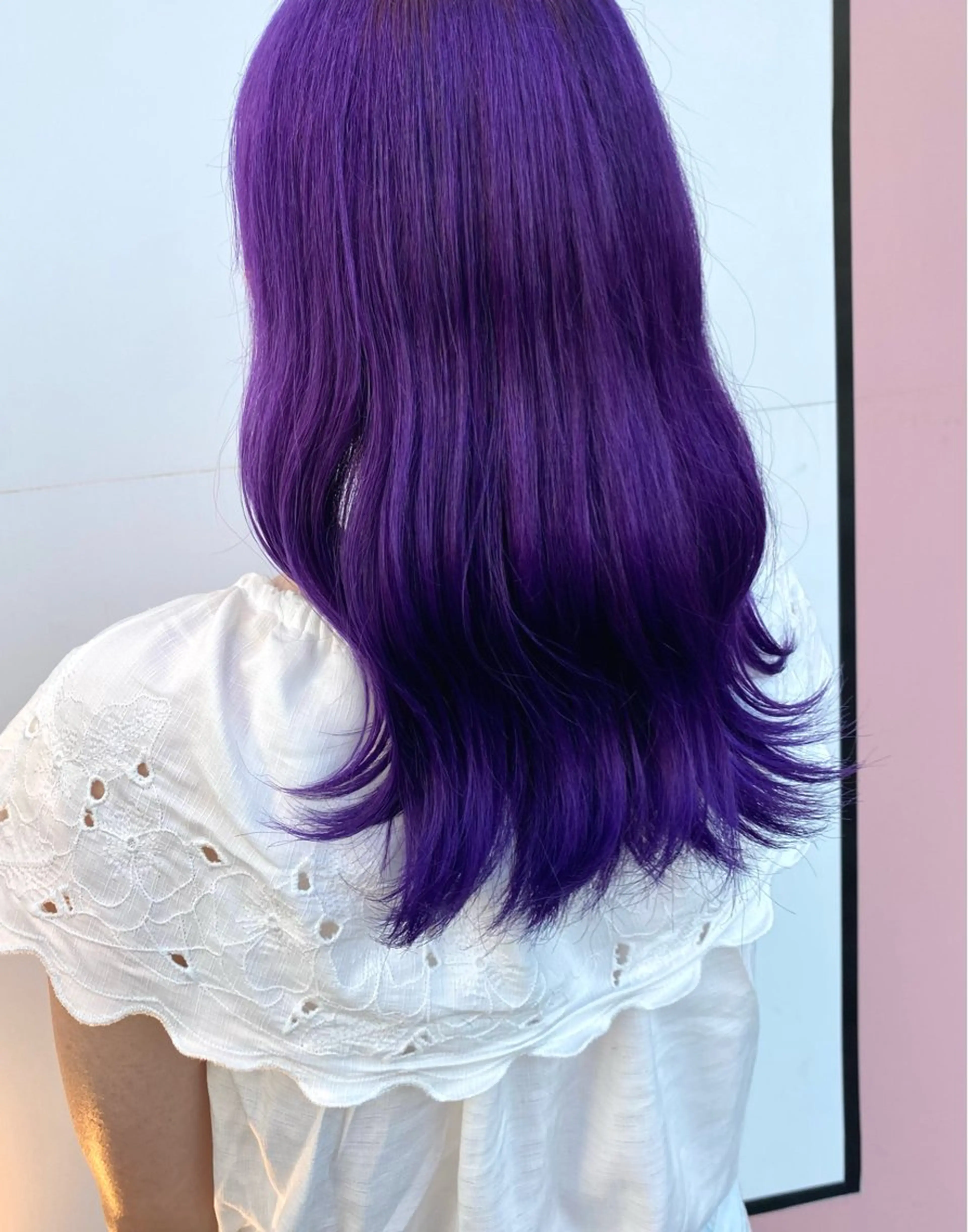 ロング カラー パープルカラー 💘韓国カラー💘 クルミのヘアスタイル