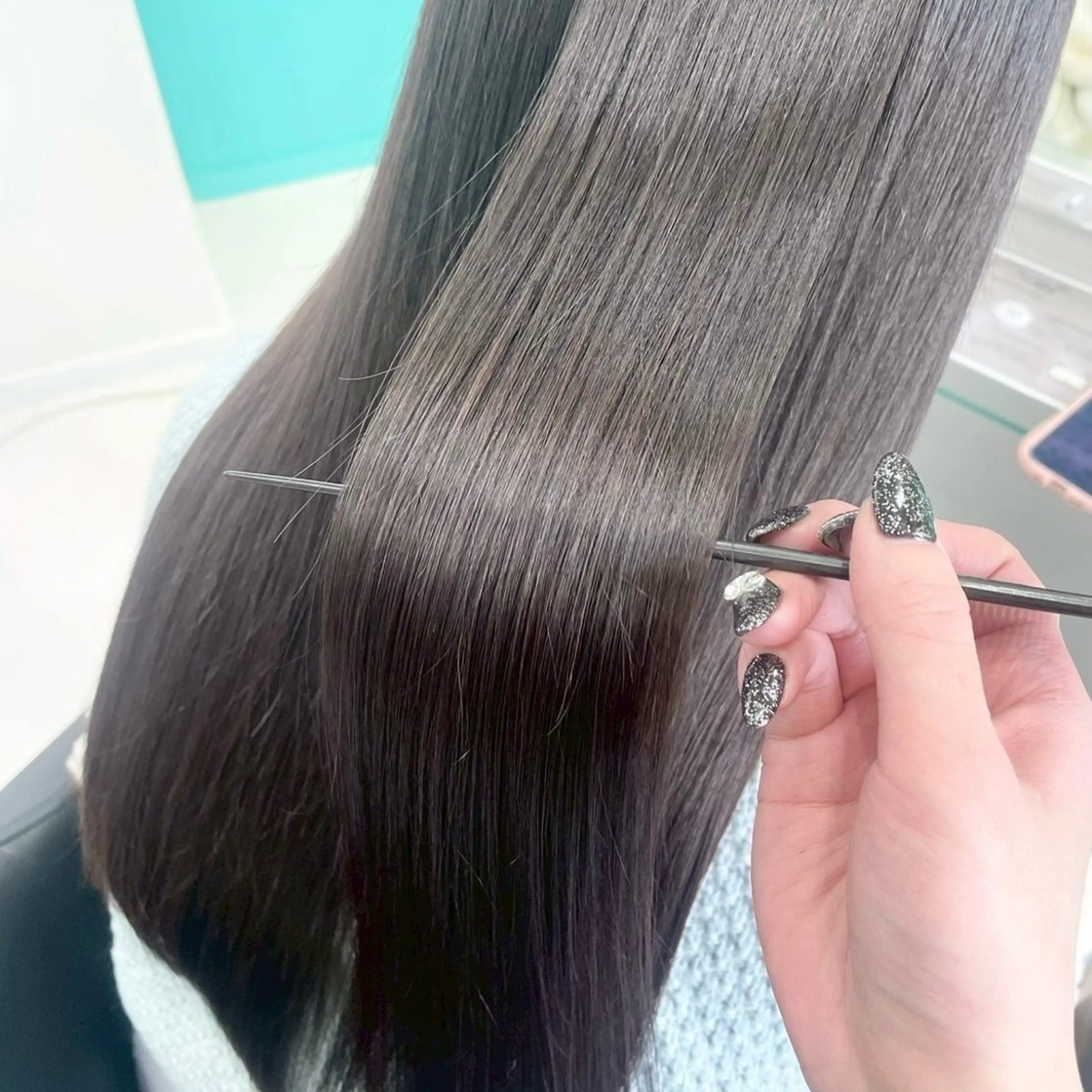 ロング 髪質改善 トリートメント カット 縮毛矯正 Natsuki💖 ボブ×艶カラー🥣のヘアスタイル