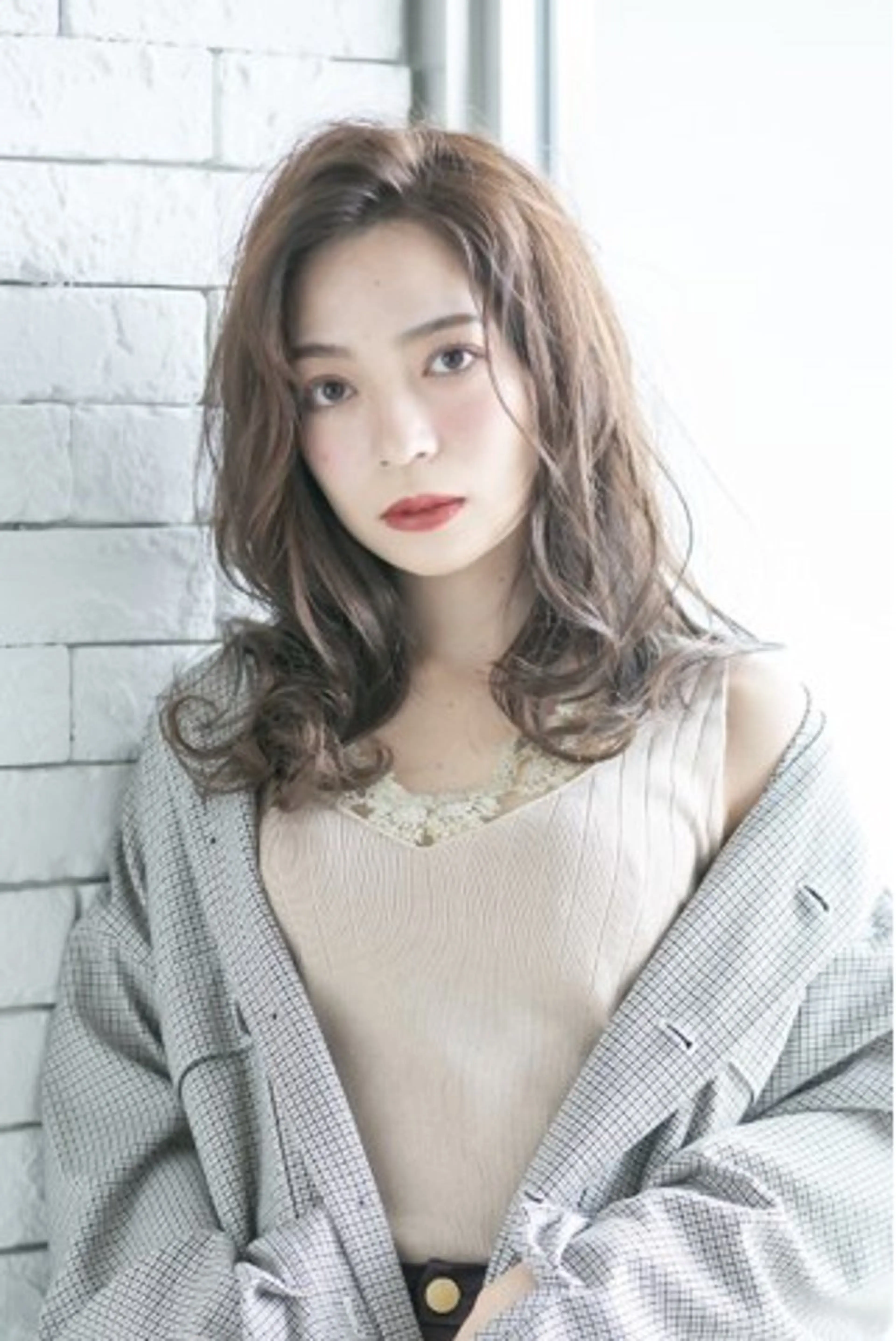 セミロング カラー 透明感カラー カット ヘアカラー レイヤー/透明感/髪 質改善/メンズ/佐藤のヘアスタイル