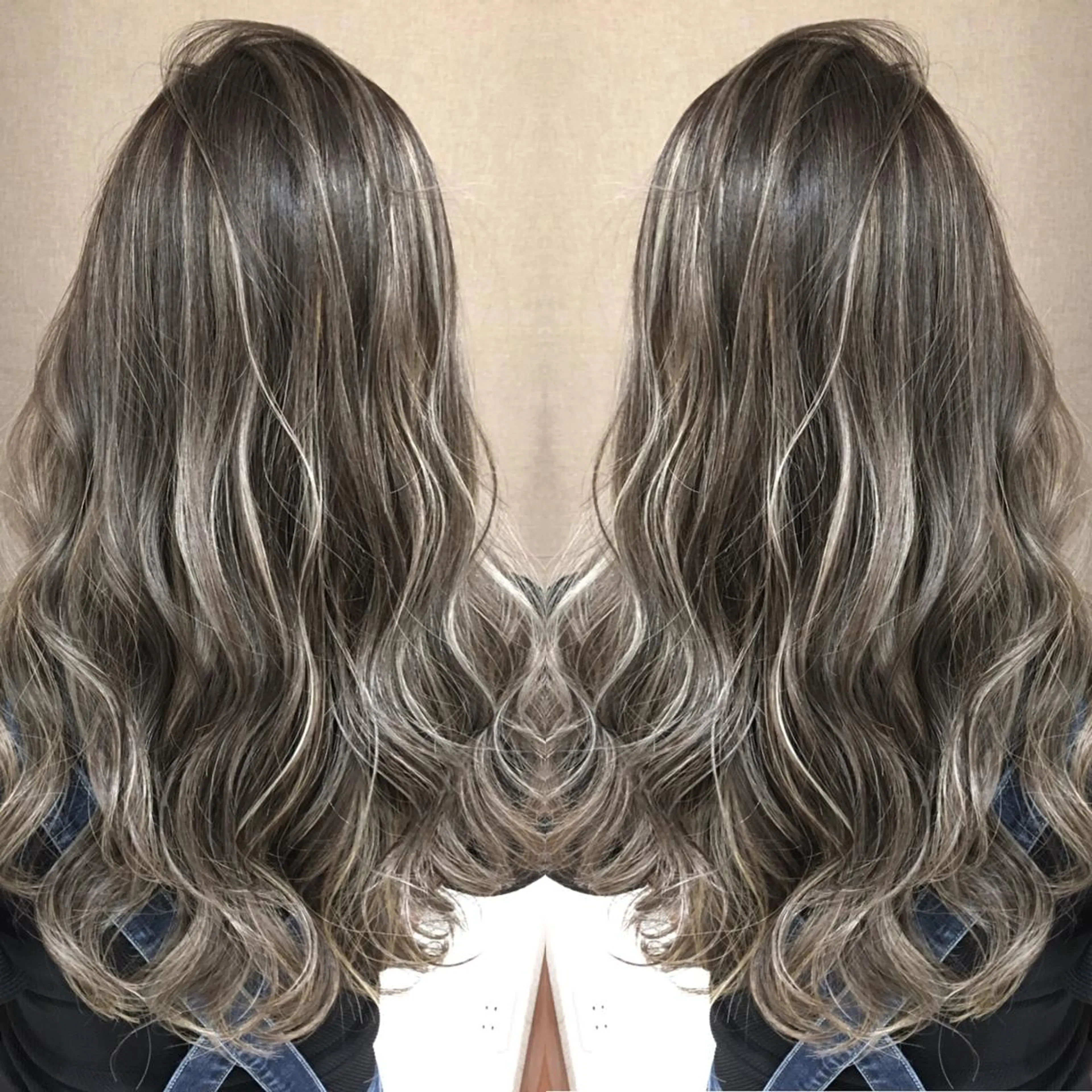 ロング カラー ハイライトカラー 3Dハイライト ハイライト ヘアカラー トリートメント 井上 一平のヘアスタイル