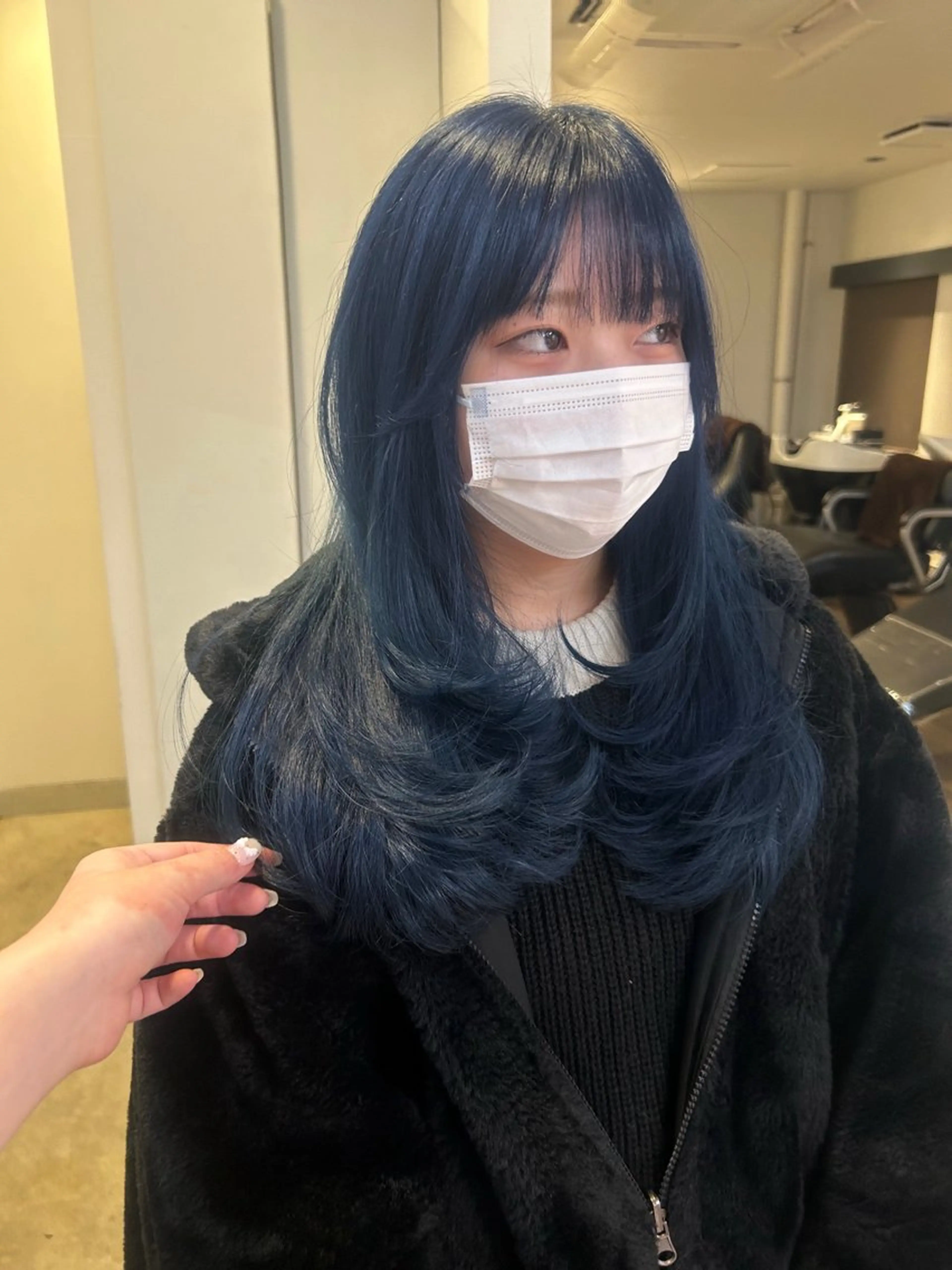 ロング カラー カット ヘアカラー トリートメント 透明感カラー レイヤーカット りなのヘアスタイル