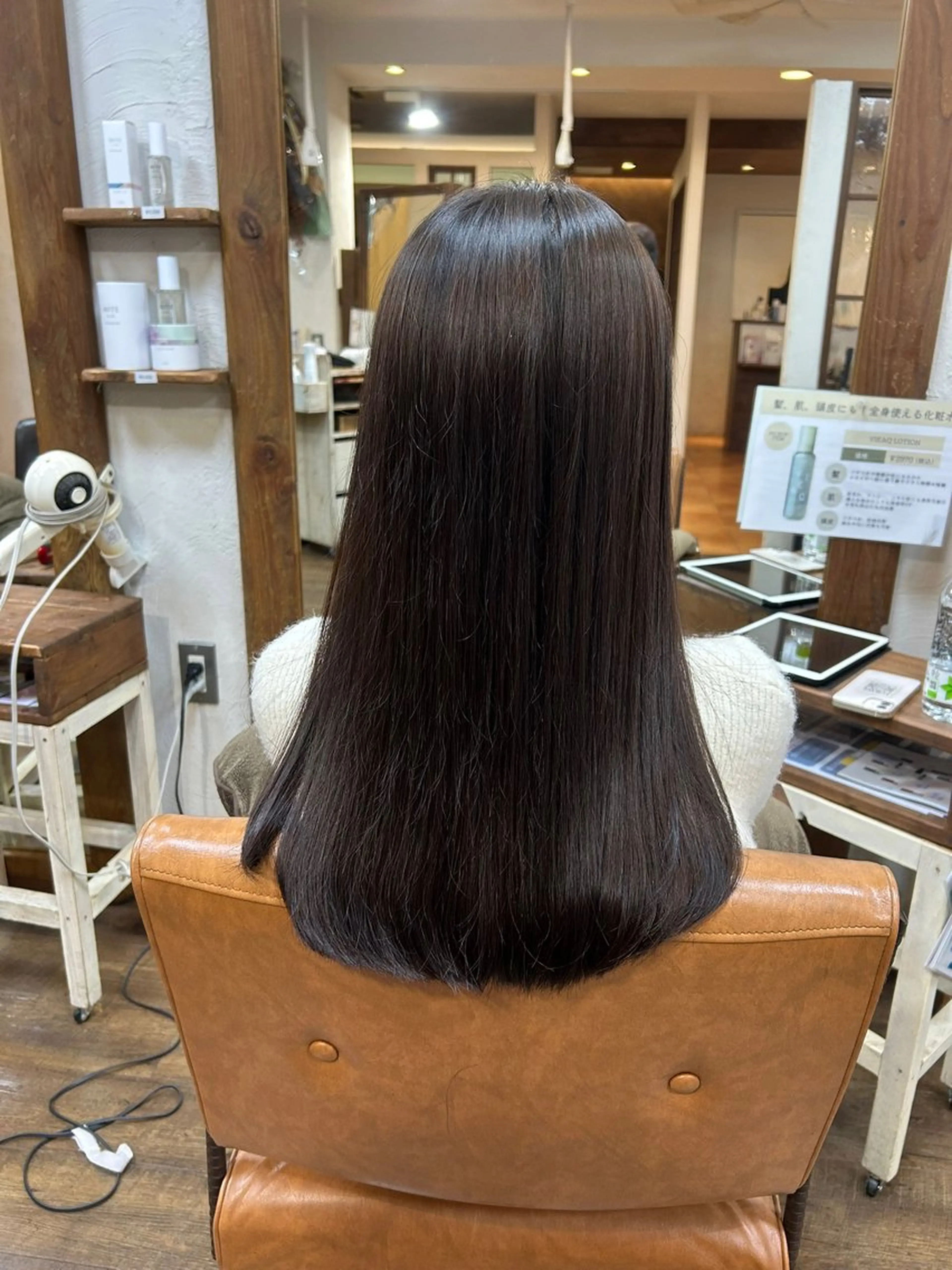 ロング カラー ブラウンカラー カット ヘアカラー 徳 永のヘアスタイル