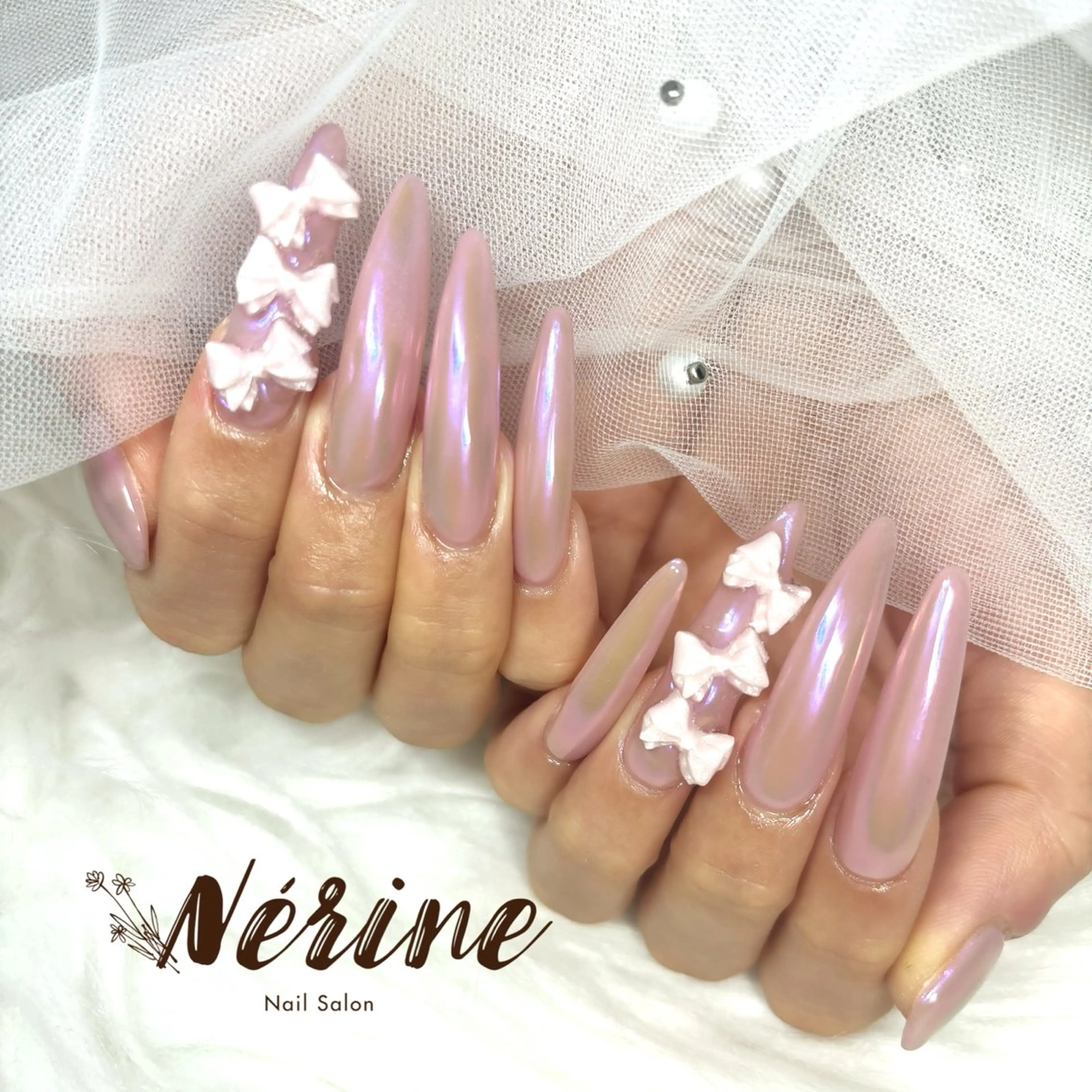 ネイル ロングネイル Nail salon Nérine所属・Amamoto Yukaのネイルデザイン