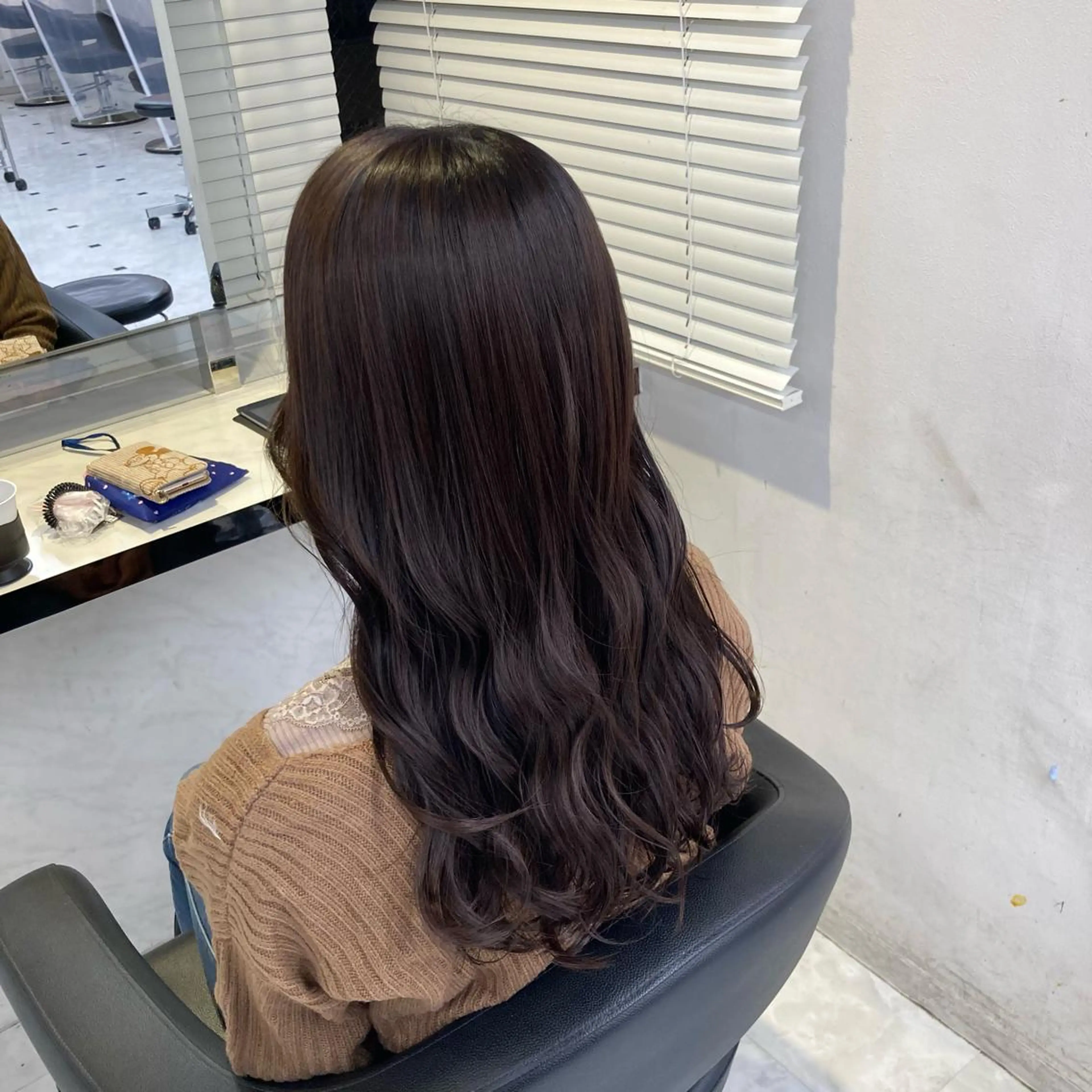 ミディアム カラー 似合わせカット EMIL/上野駅近 /ブリーチ縮毛矯正のヘアスタイル