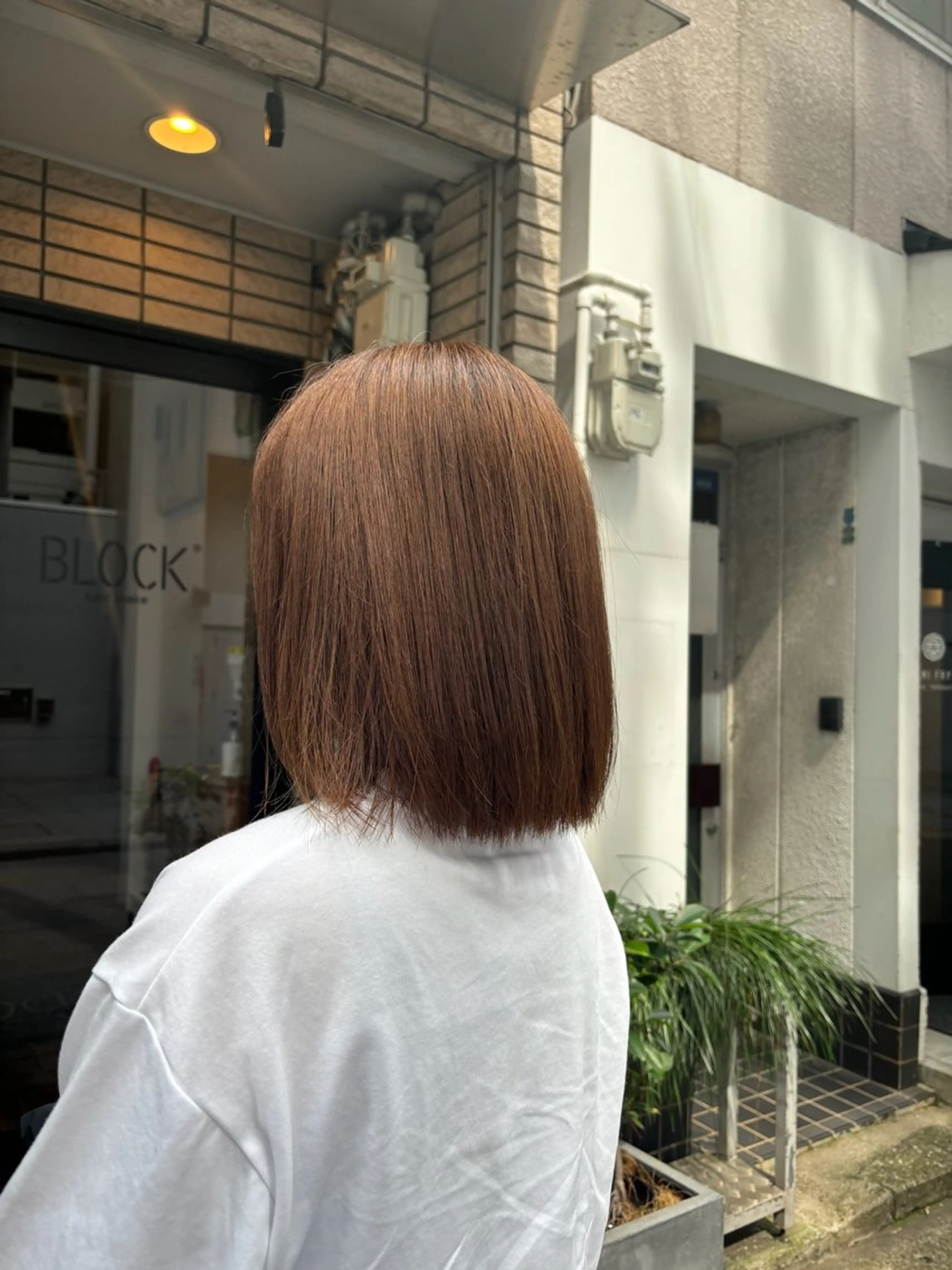 ミディアム カラー ベージュカラー 山下 歩華のヘアスタイル
