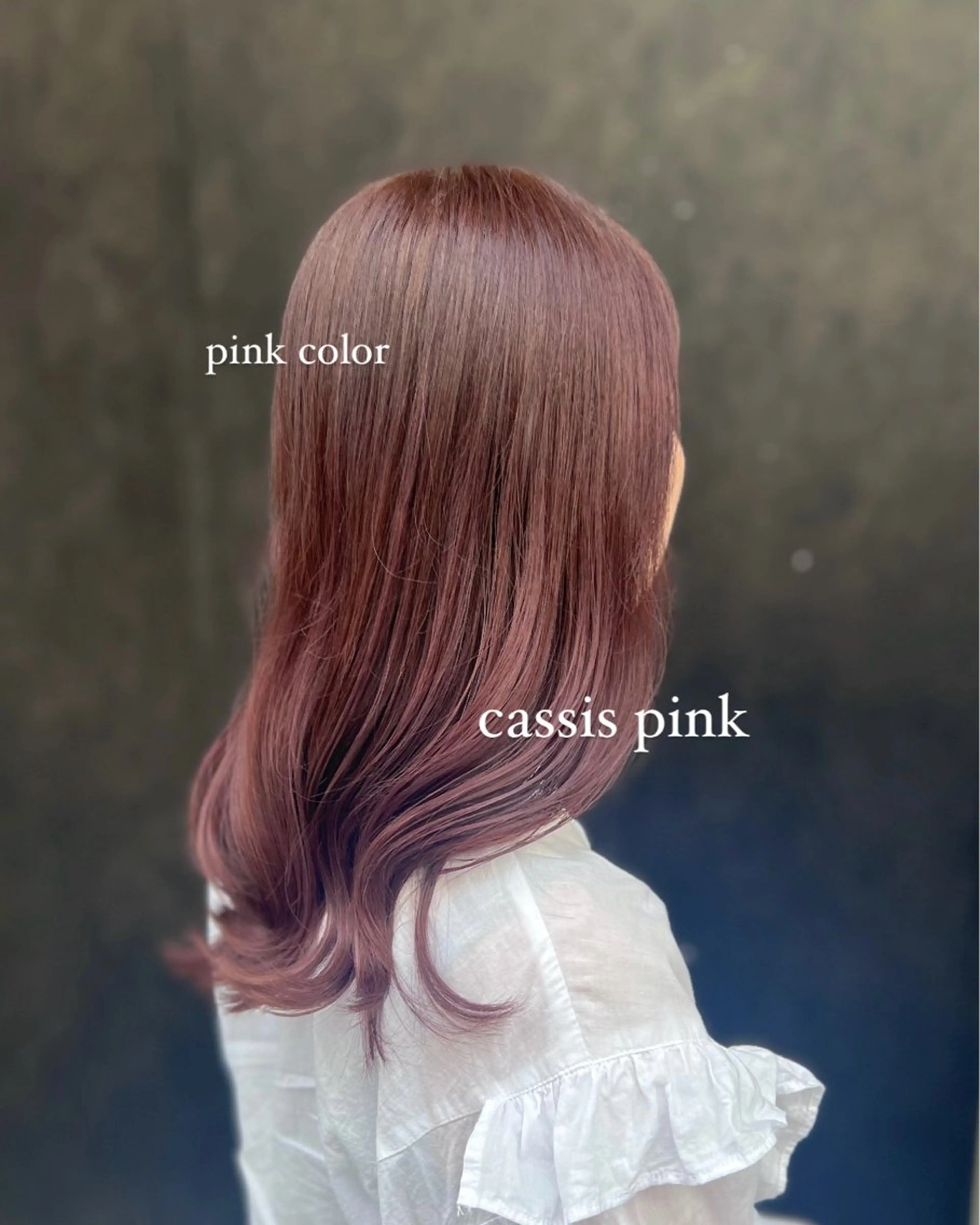 ミディアム カラー ピンクカラー ヘアカラー トリートメント 艶ベージュカラー naoki.のヘアスタイル