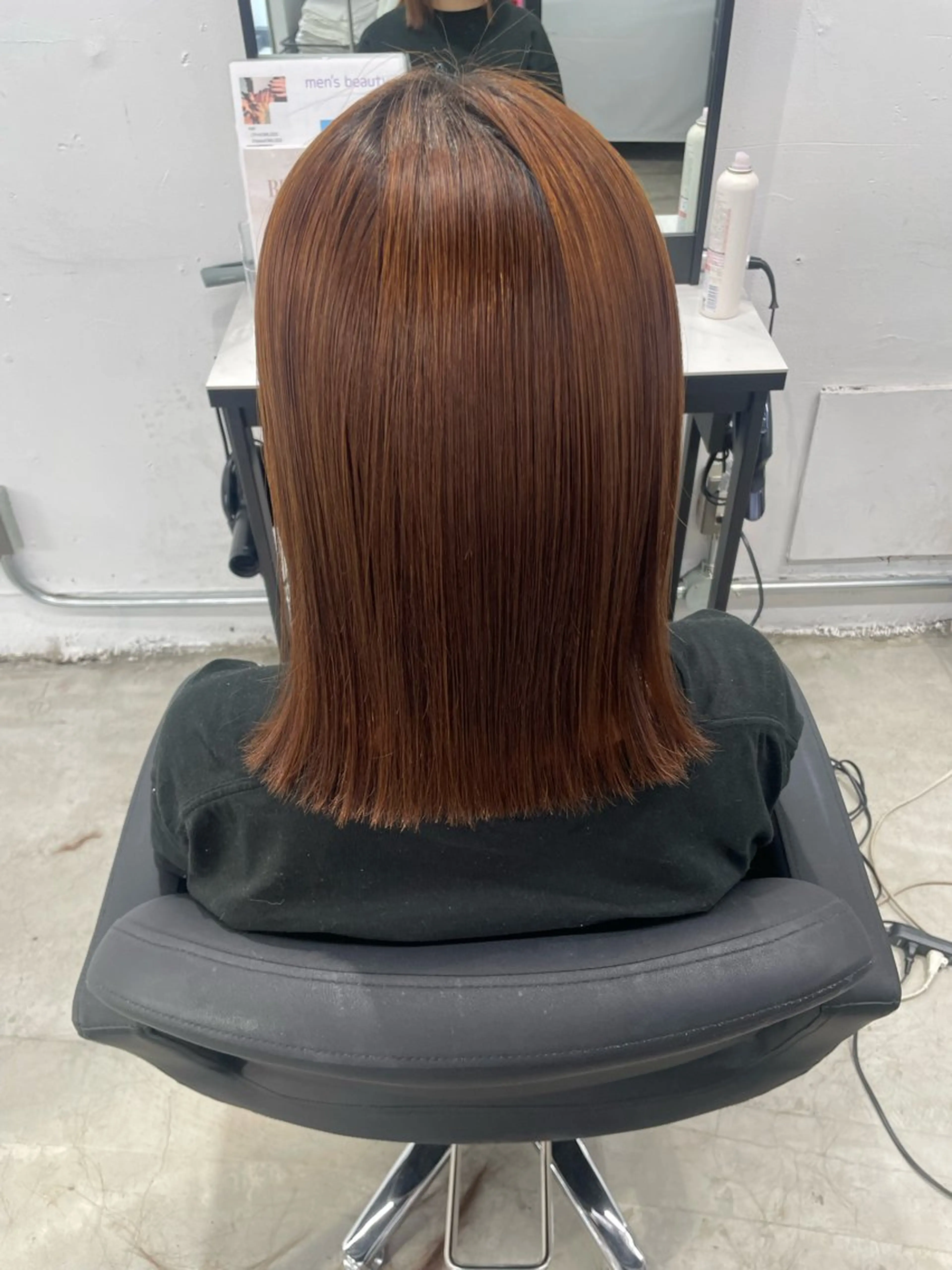 ミディアム カット 縮毛矯正 レイヤーカット/ 縮毛矯正/ミサキ💐のヘアスタイル