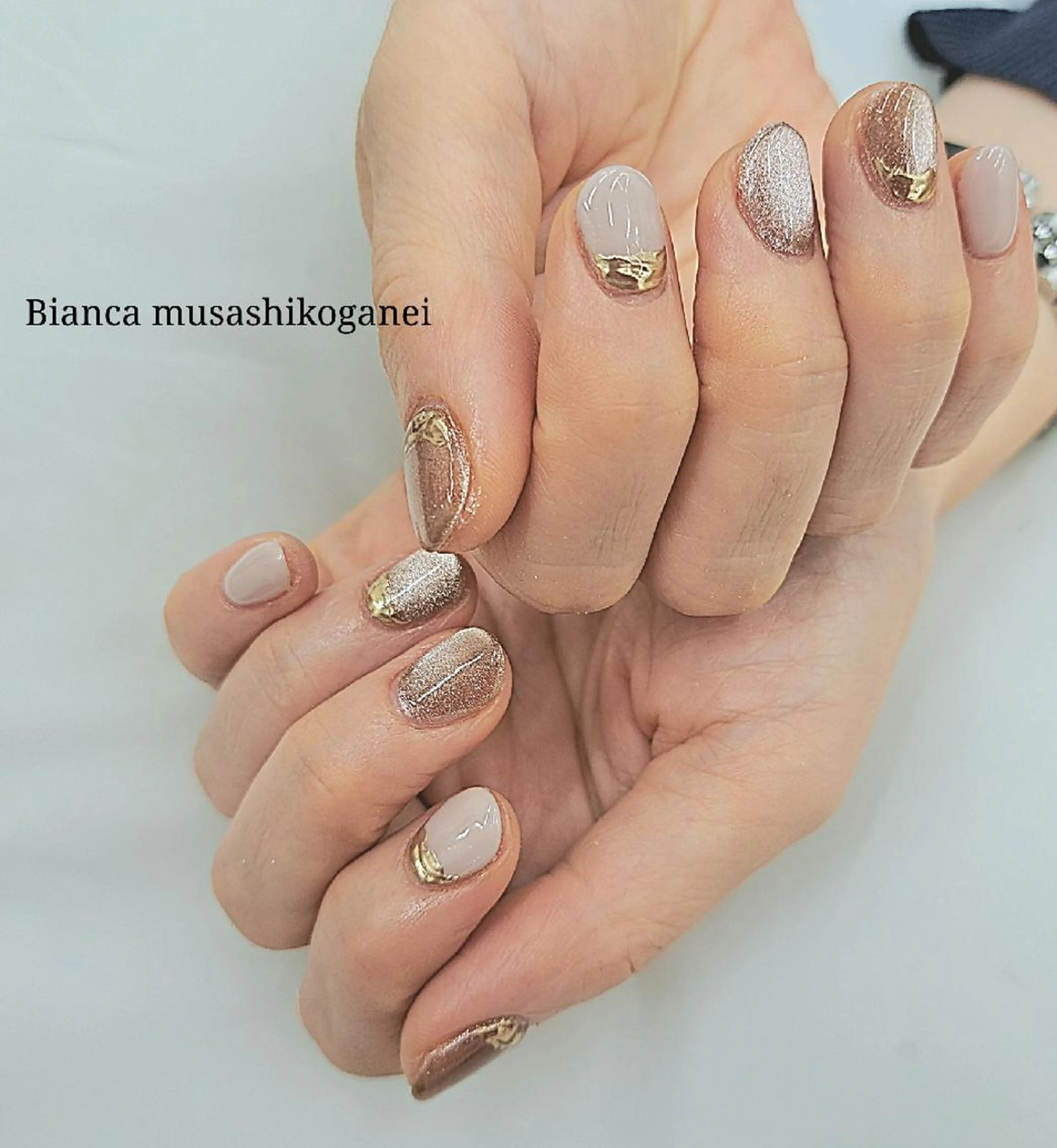 ネイル マグネットネイル ミラーネイル ワンカラーネイル ハンドネイル Bianca八王子 まえさだのネイルデザイン