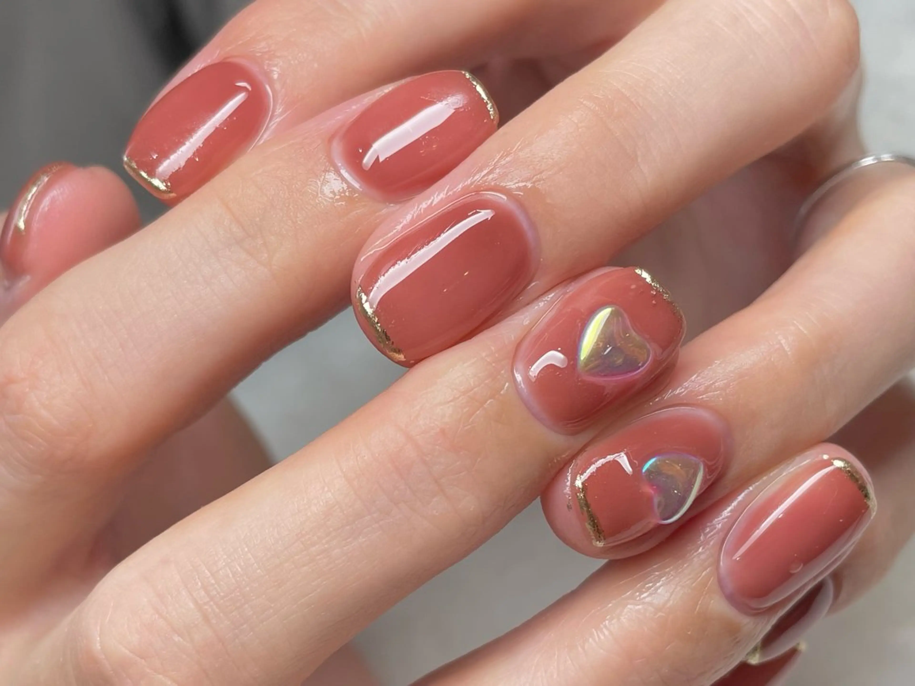 ネイル オーロラネイル ハート riri nail所属・riri-nail Rie Endoのネイルデザイン