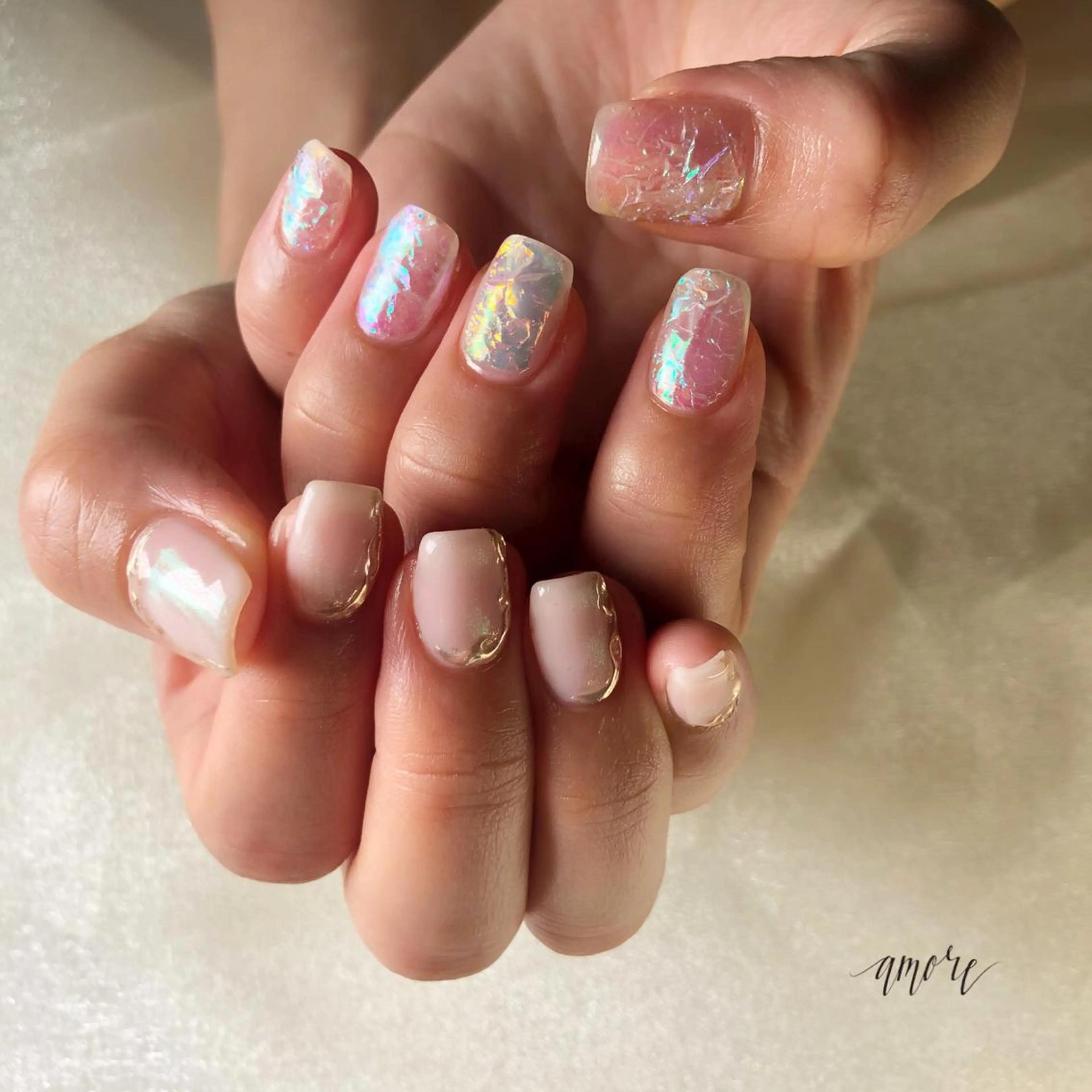 ネイル ジェルネイル 氷ネイル・うるうるネイル マグネットネイル ミラーネイル ニュアンスネイル You kyehwaのネイルデザイン