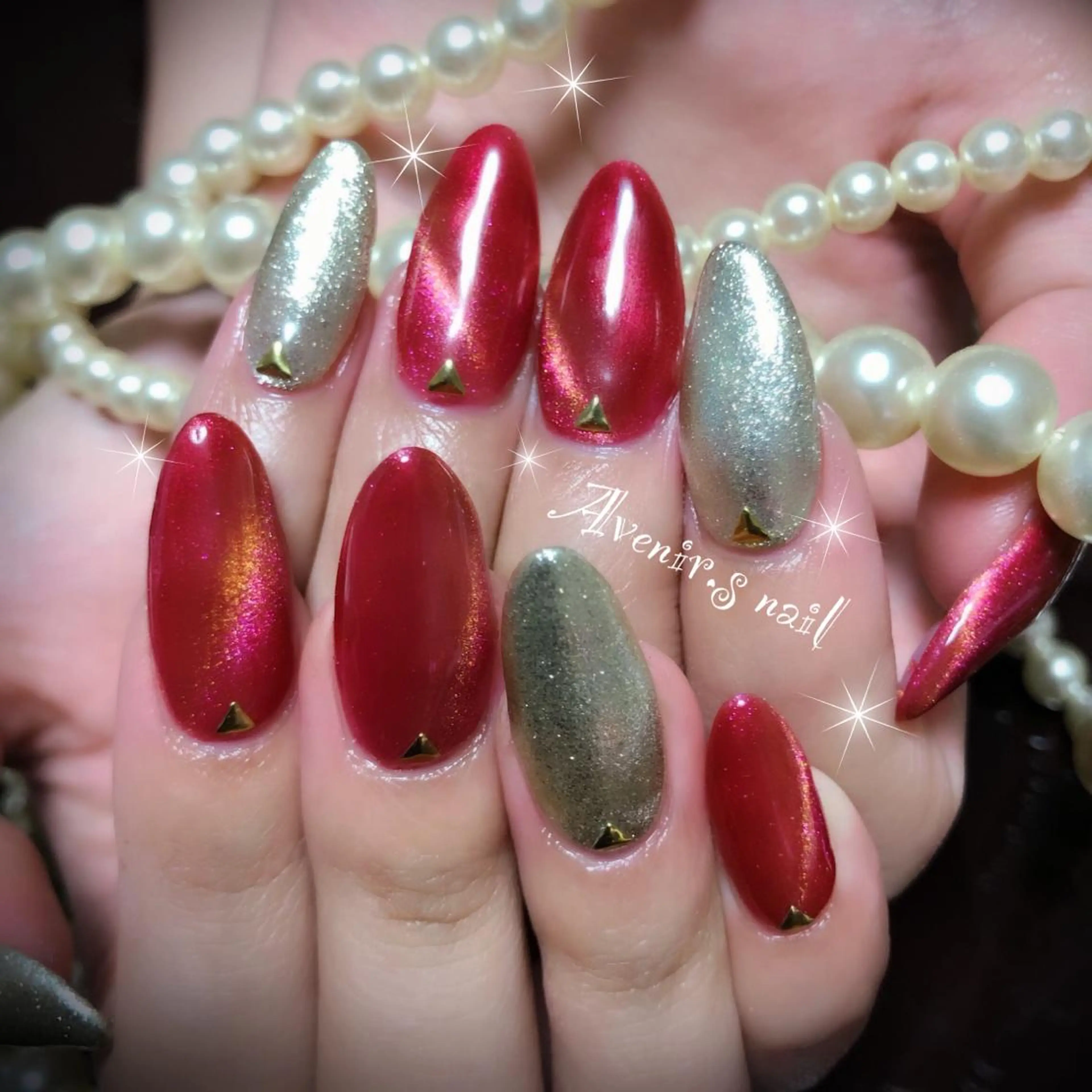 ネイル ジェルネイル マグネットネイル Home Salon Avenir.のネイルデザイン