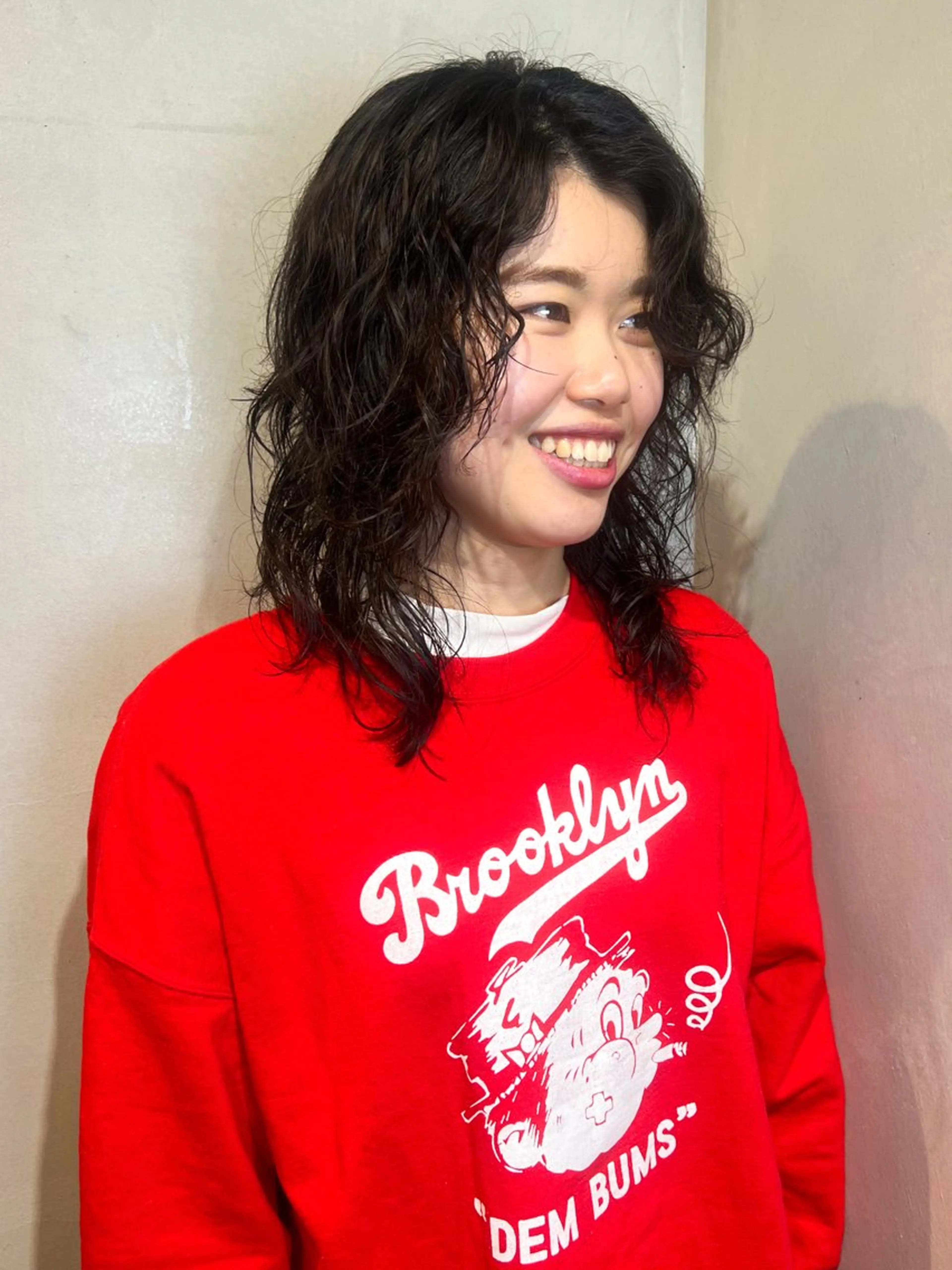 セミロング パーマ カット パーマ Aya/四条烏丸/ インナーカラーのヘアスタイル