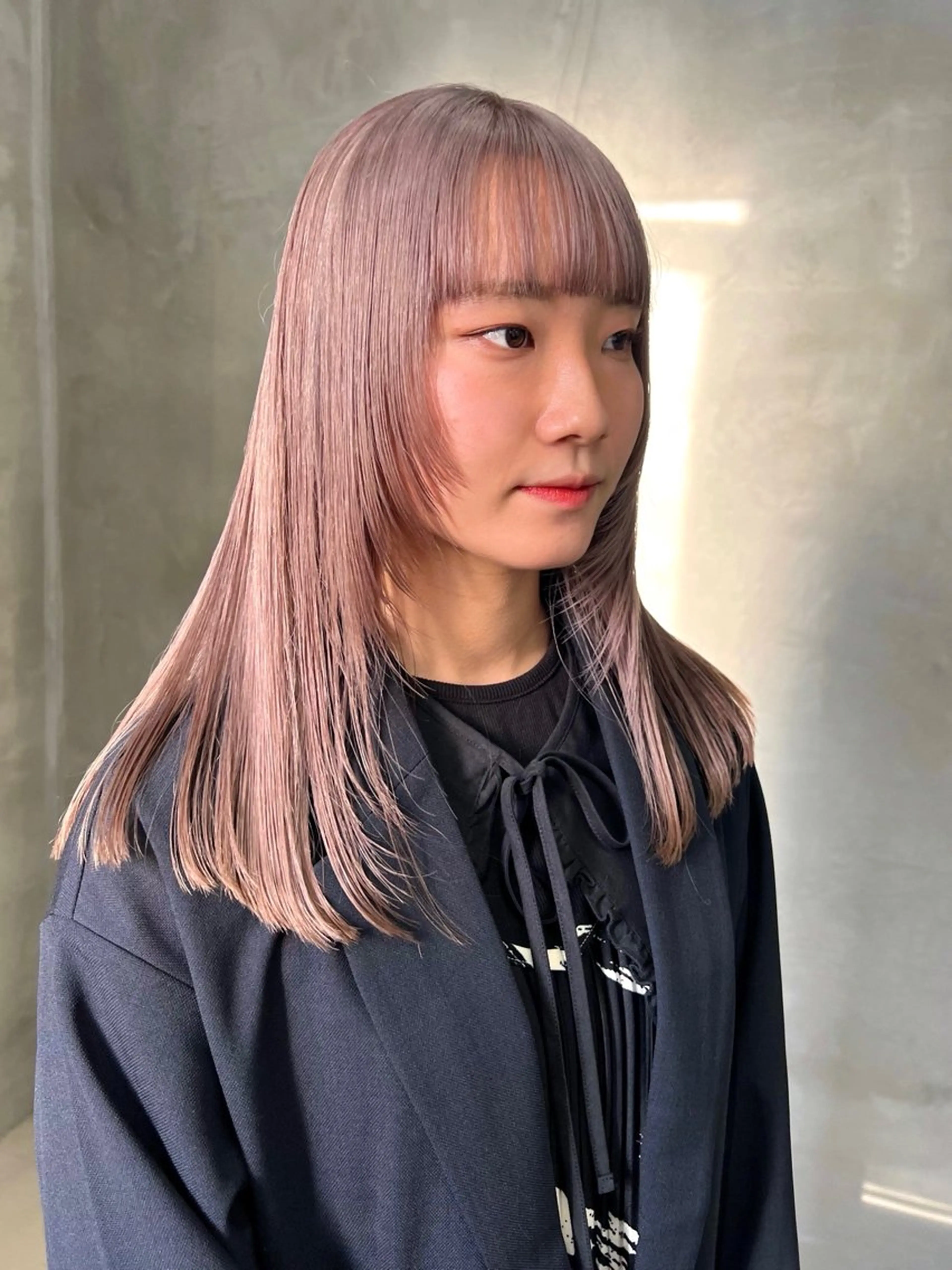 セミロング カラー パープルカラー ウルフカット カット ヘアカラー トリートメント デザイン/レイヤー Kaito🐩/栄のヘアスタイル