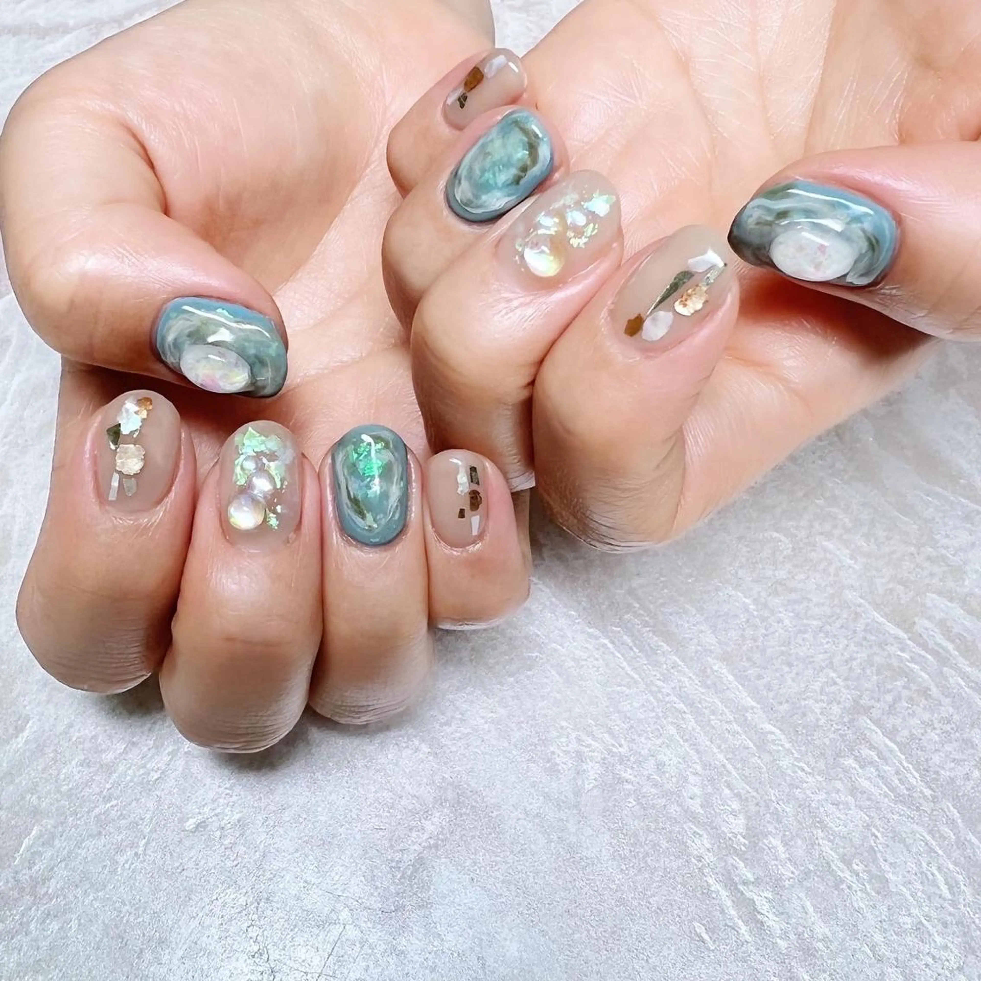 ネイル ニュアンスネイル ショートネイル gemickle nailのネイルデザイン