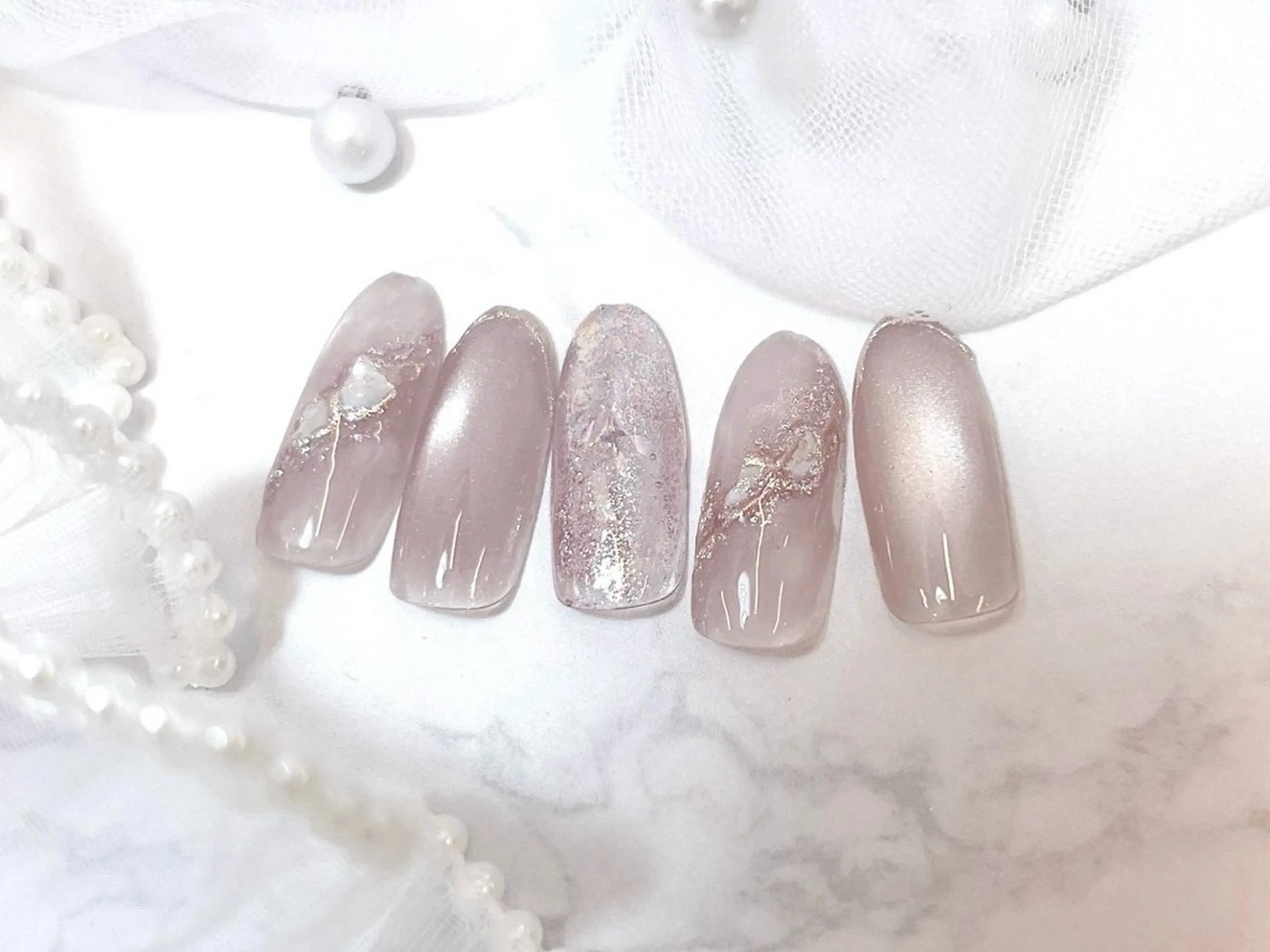 ネイル アートネイル フラッシュネイル フラワーネイル ジェルネイル ガーリー ハンドネイル Puti nailのネイルデザイン