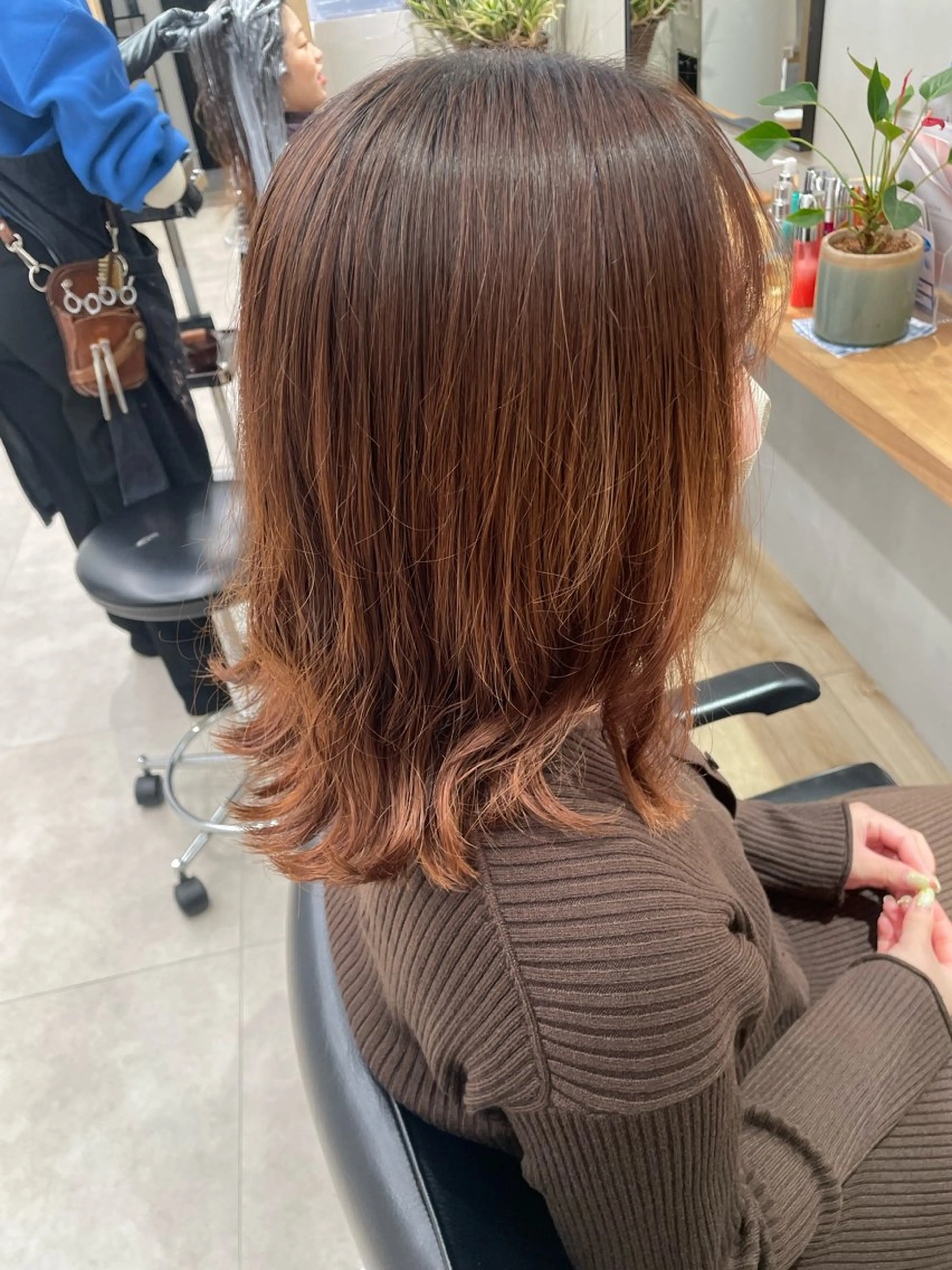 ミディアム カラー パーマ ミディアムパーマ トリートメント 🌙suwa🌙 /ショートカットのヘアスタイル