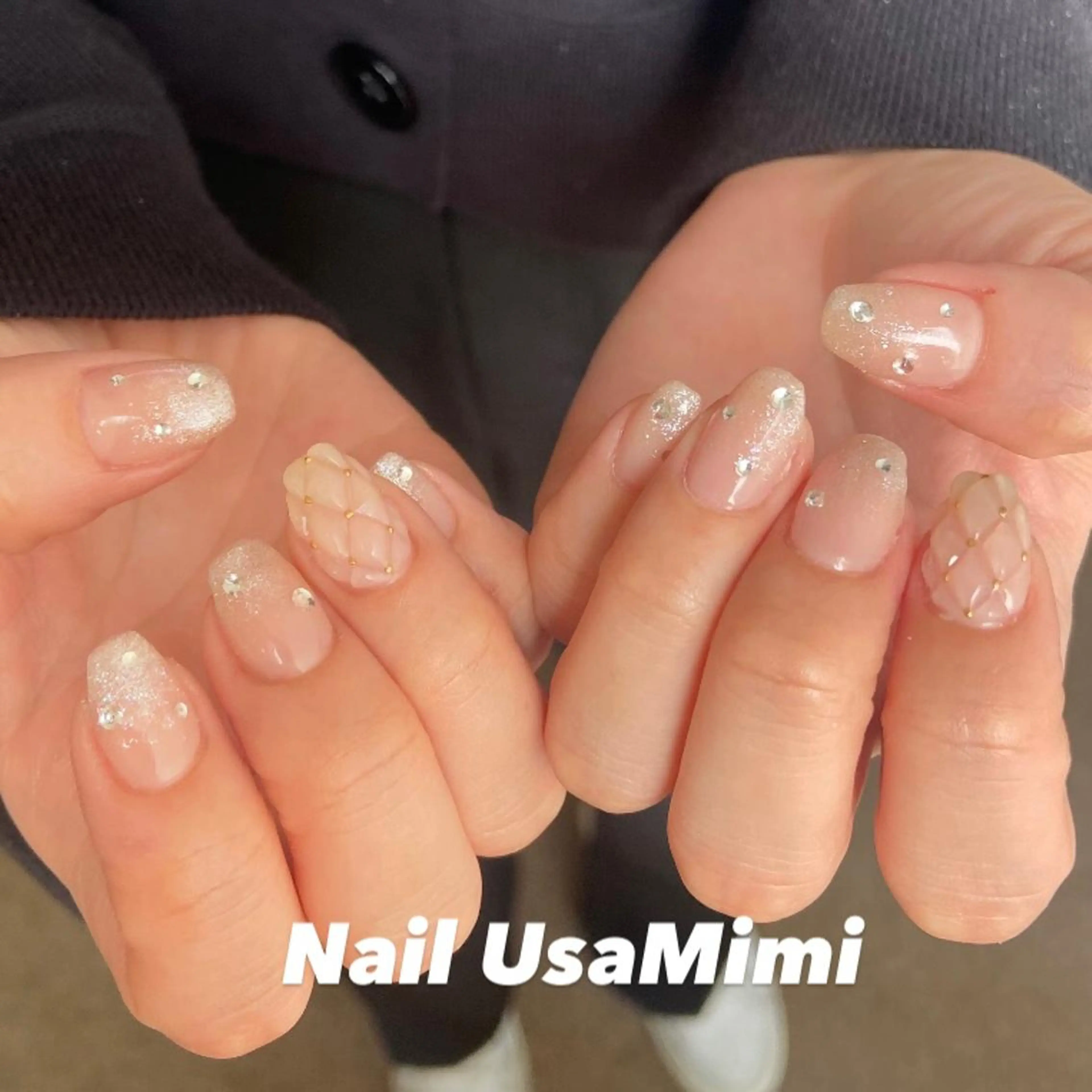 ネイル フットネイル ジェルネイル マグネットネイル 持ち込み ニュアンスネイル 本町ネイルNail UsaMimiのネイルデザイン