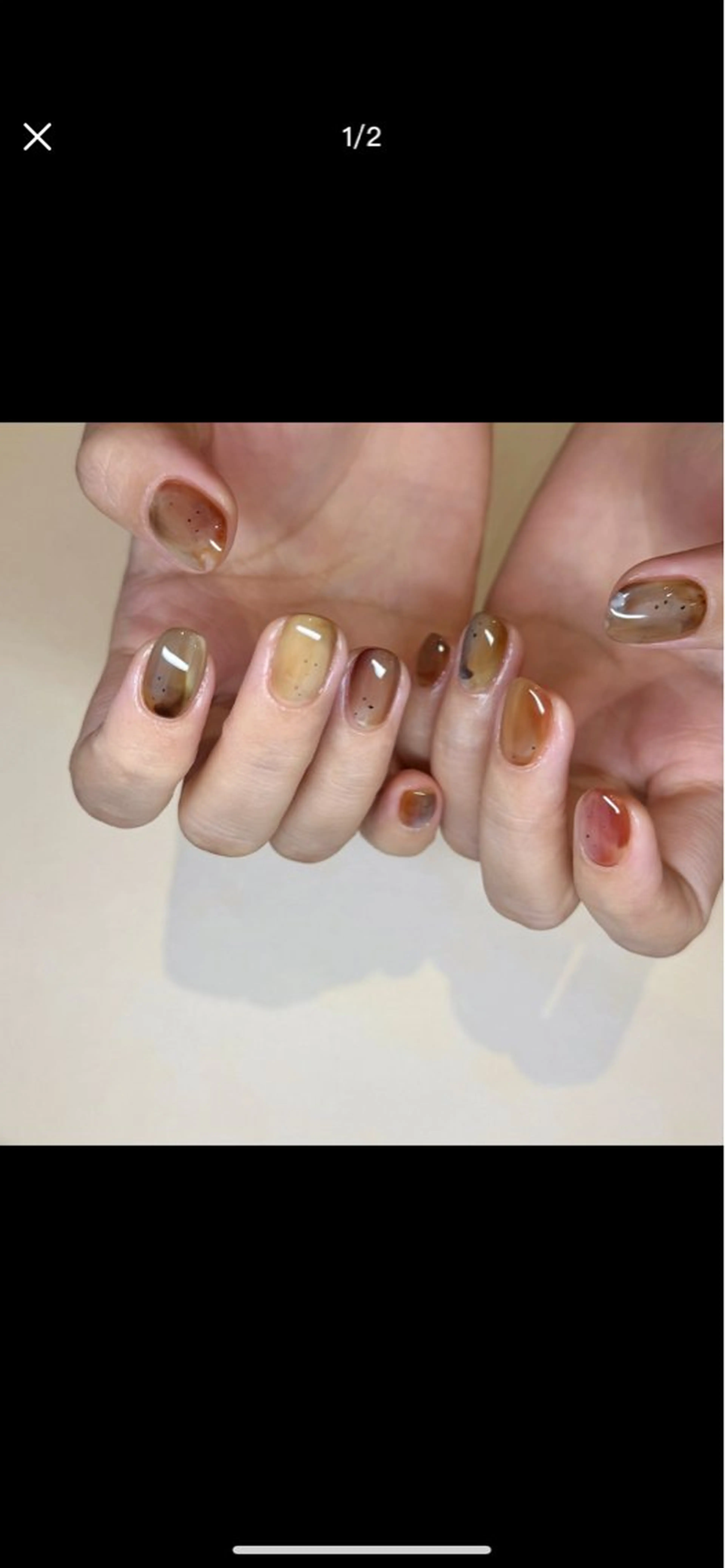 ネイル ブラウン ニュアンスネイル ANOVA所属・ANOVA アノヴァのネイルデザイン