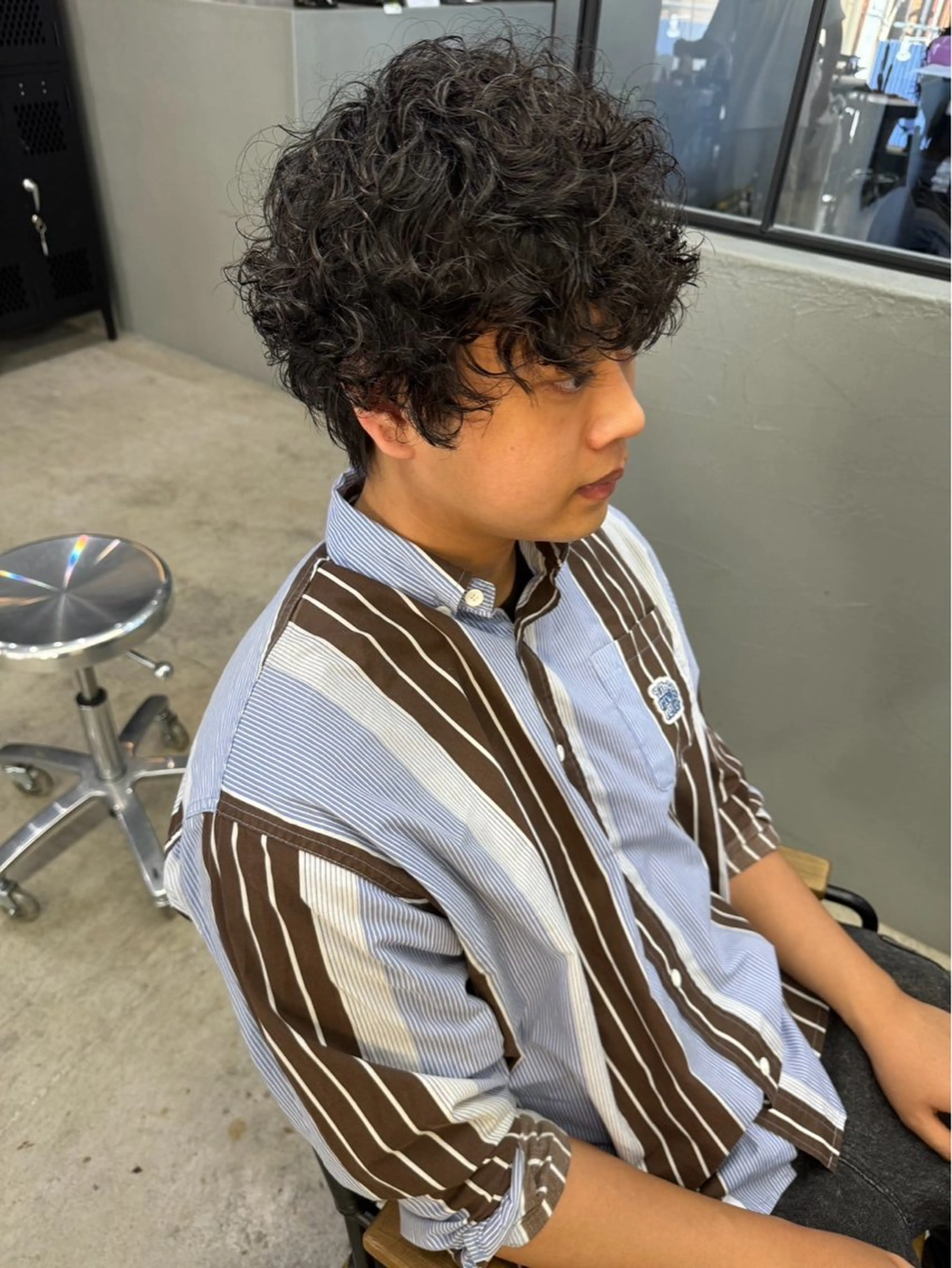 ショート パーマ メンズ カット パーマ メンズ専門サロン wokeのヘアスタイル