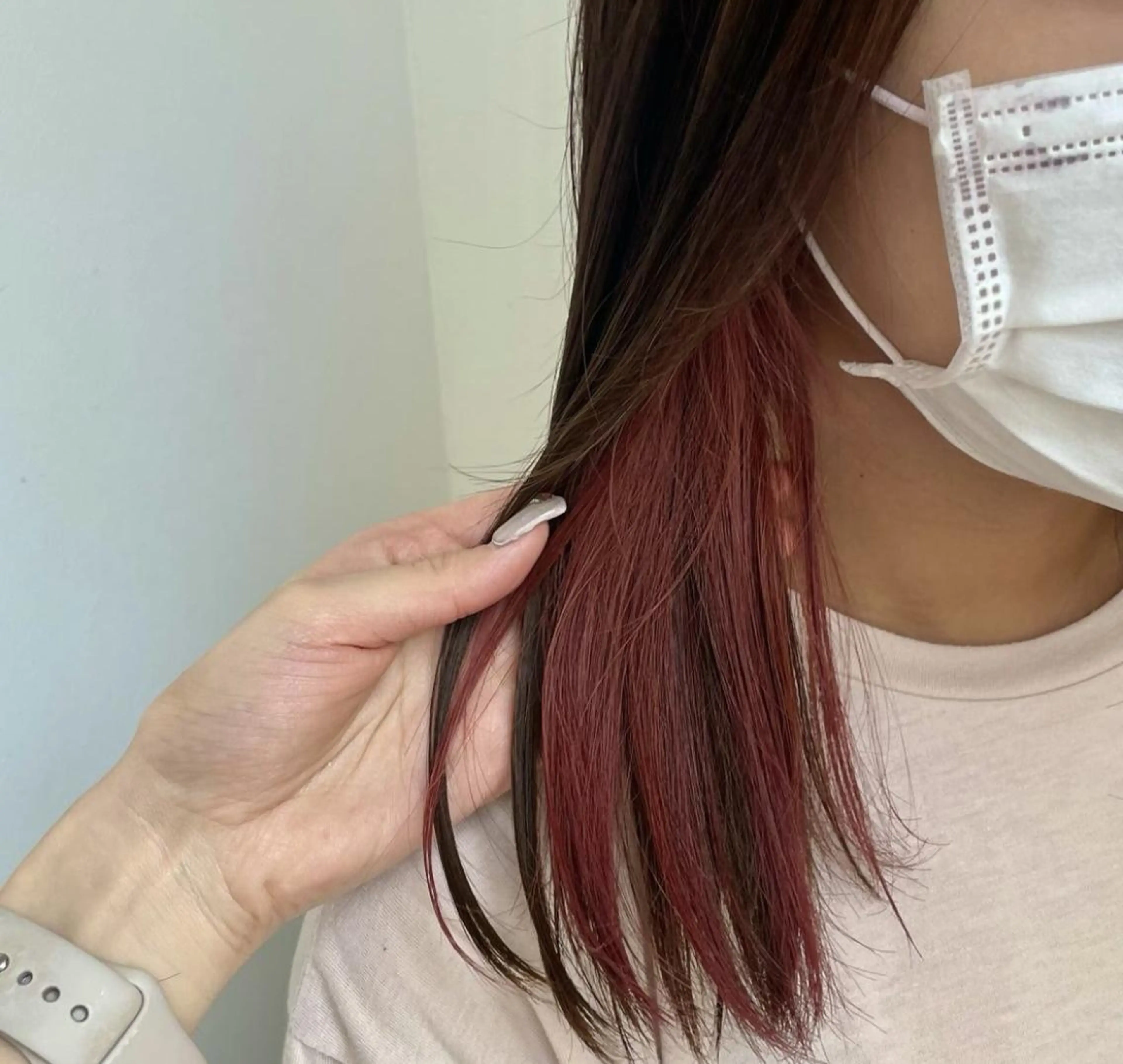 カラー セミロング 韓国ヘア🇰🇷 Misuzuのヘアスタイル