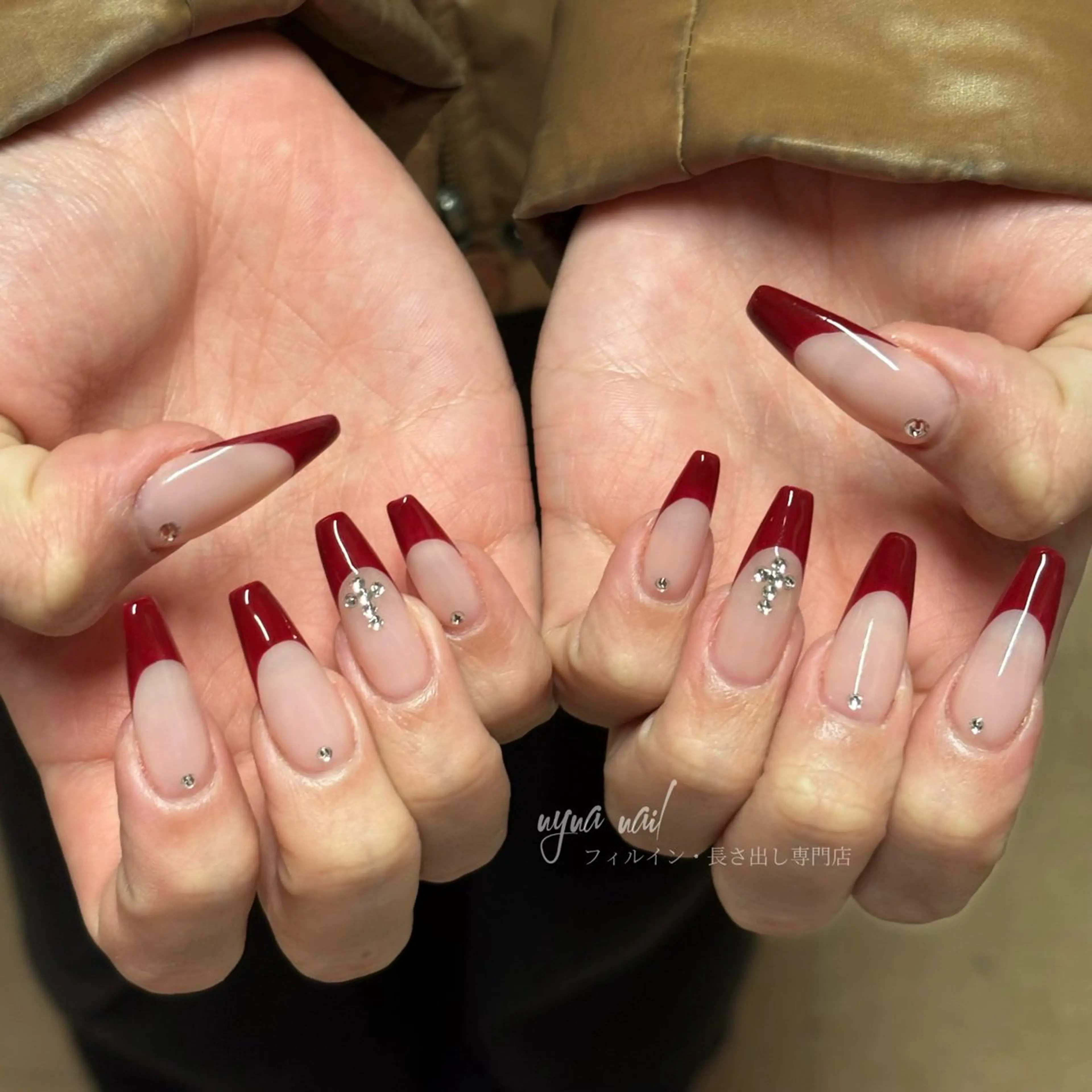 ネイル 長さ出し ネイルチップ Y U K Iのネイルデザイン