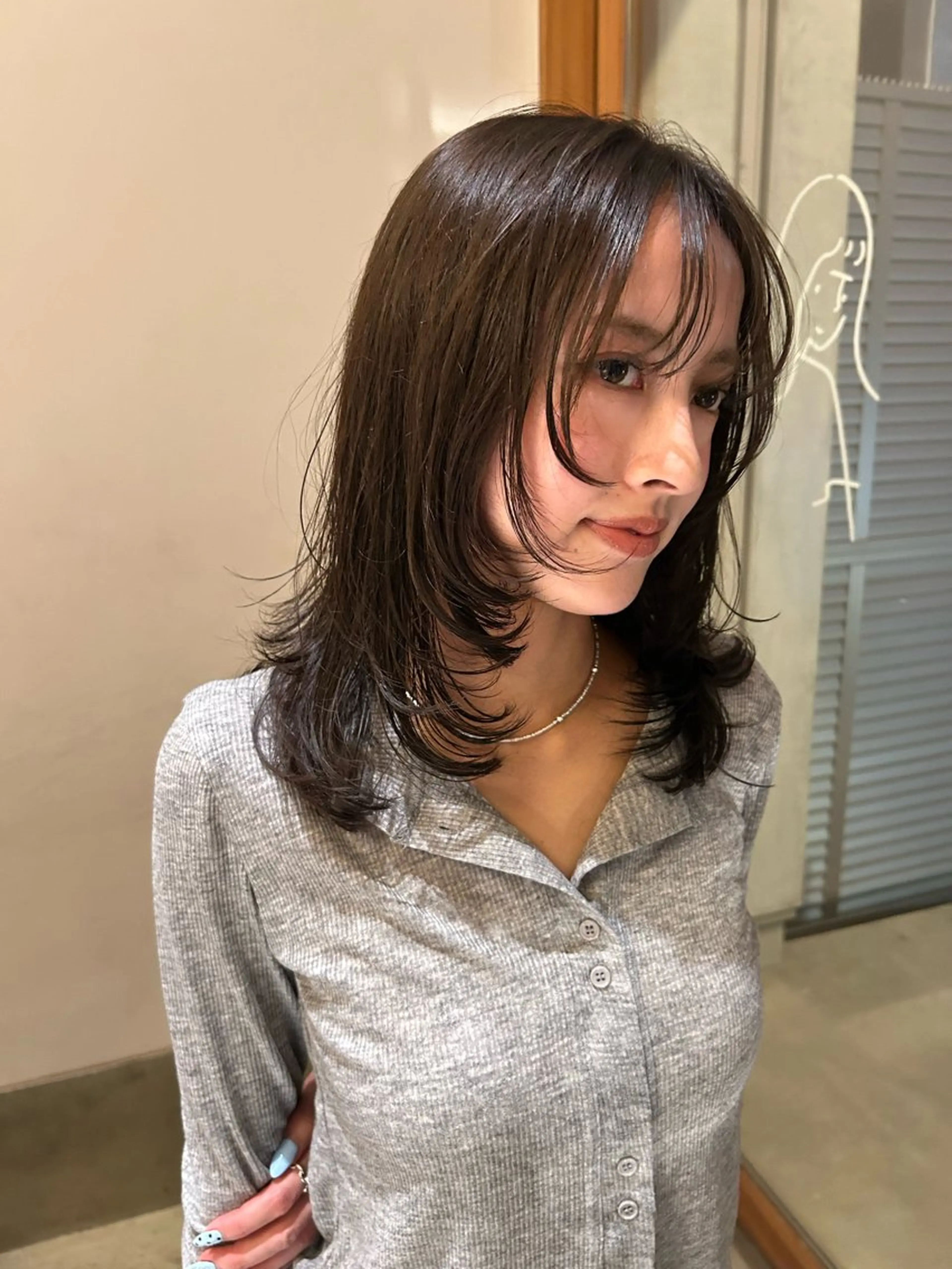 セミロング カラー カット ヘアカラー トリートメント land所属・透明感カラー/レイヤ ー🌙Honokaのヘアスタイル