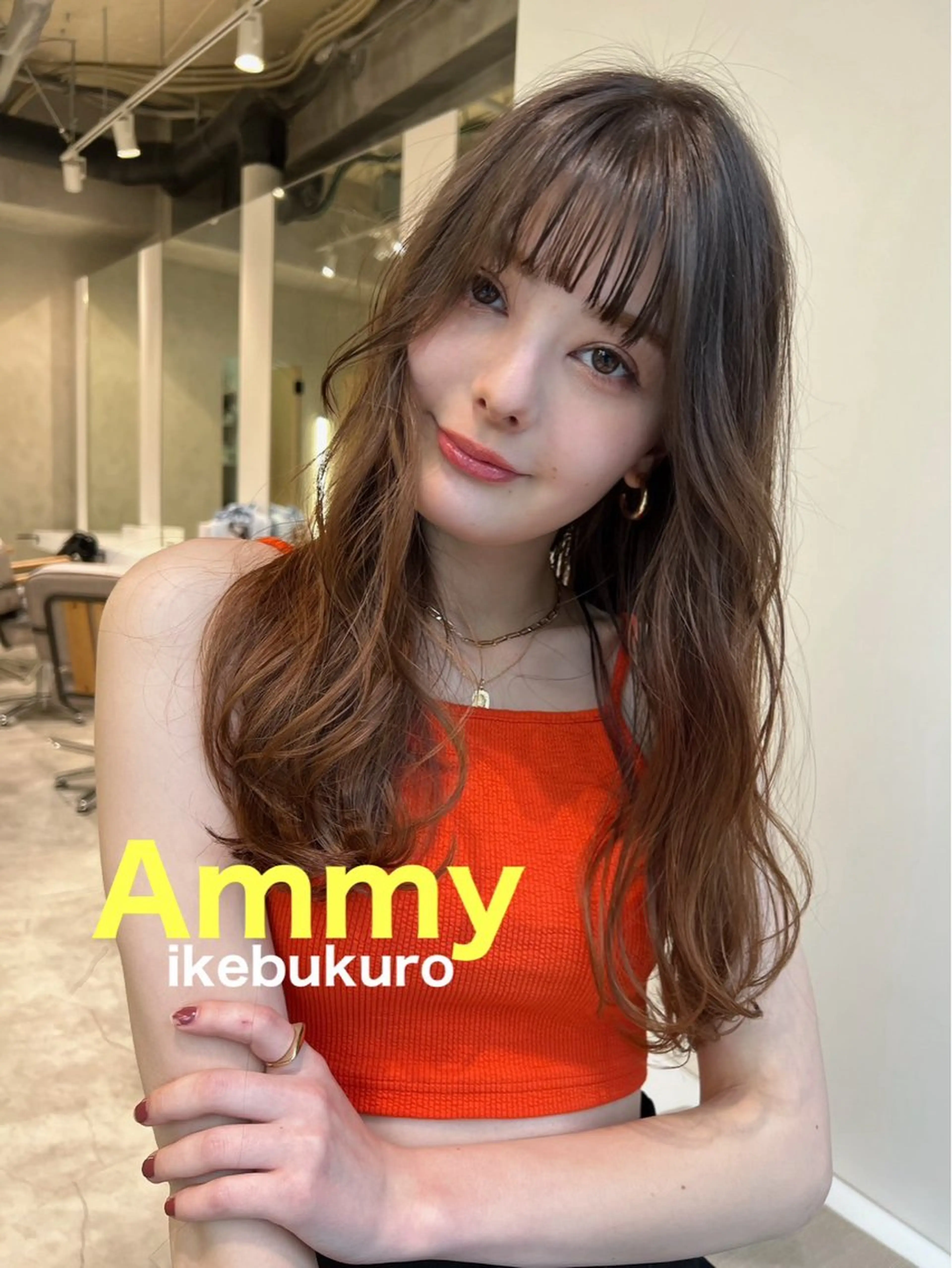 ロング 韓国風パーマ/ 韓国ヘア/大森千寛のヘアスタイル