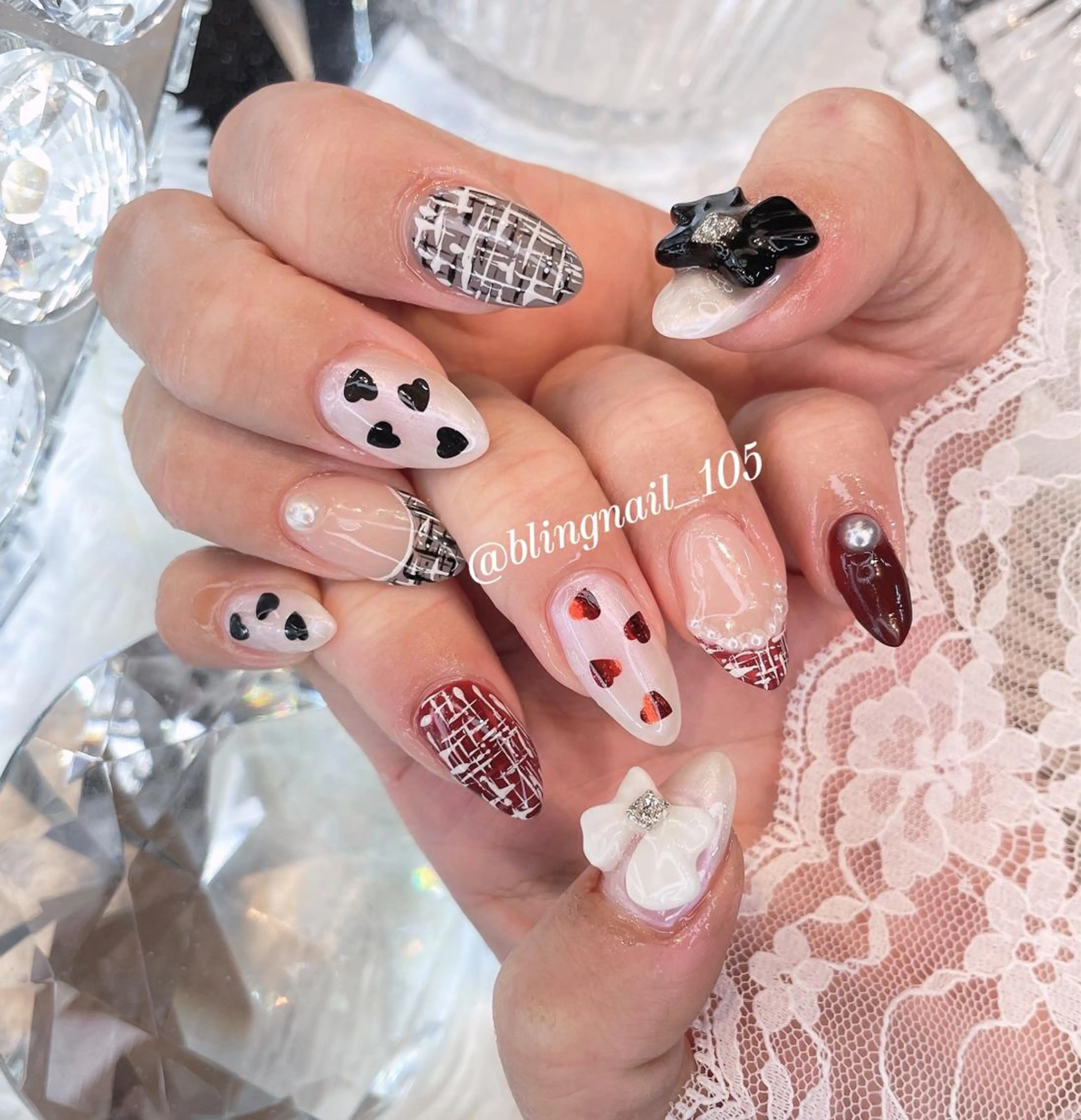 ネイル 23時まで❤︎韓国、 ワンホンネイルのネイルデザイン