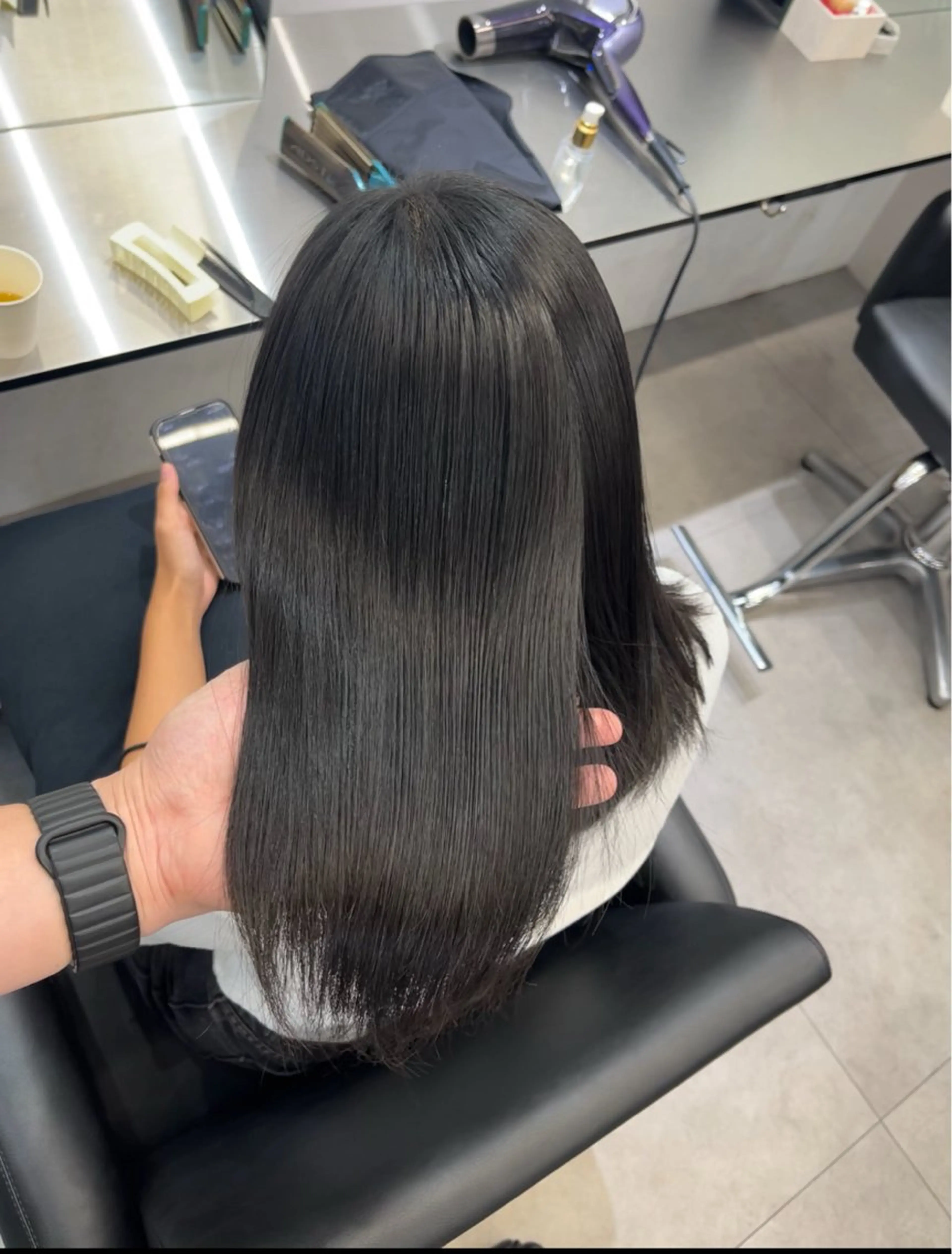 ミディアム カット 縮毛矯正 トリートメント 髪質改善/縮毛矯正 梅田茶屋町/西尾祐作のヘアスタイル